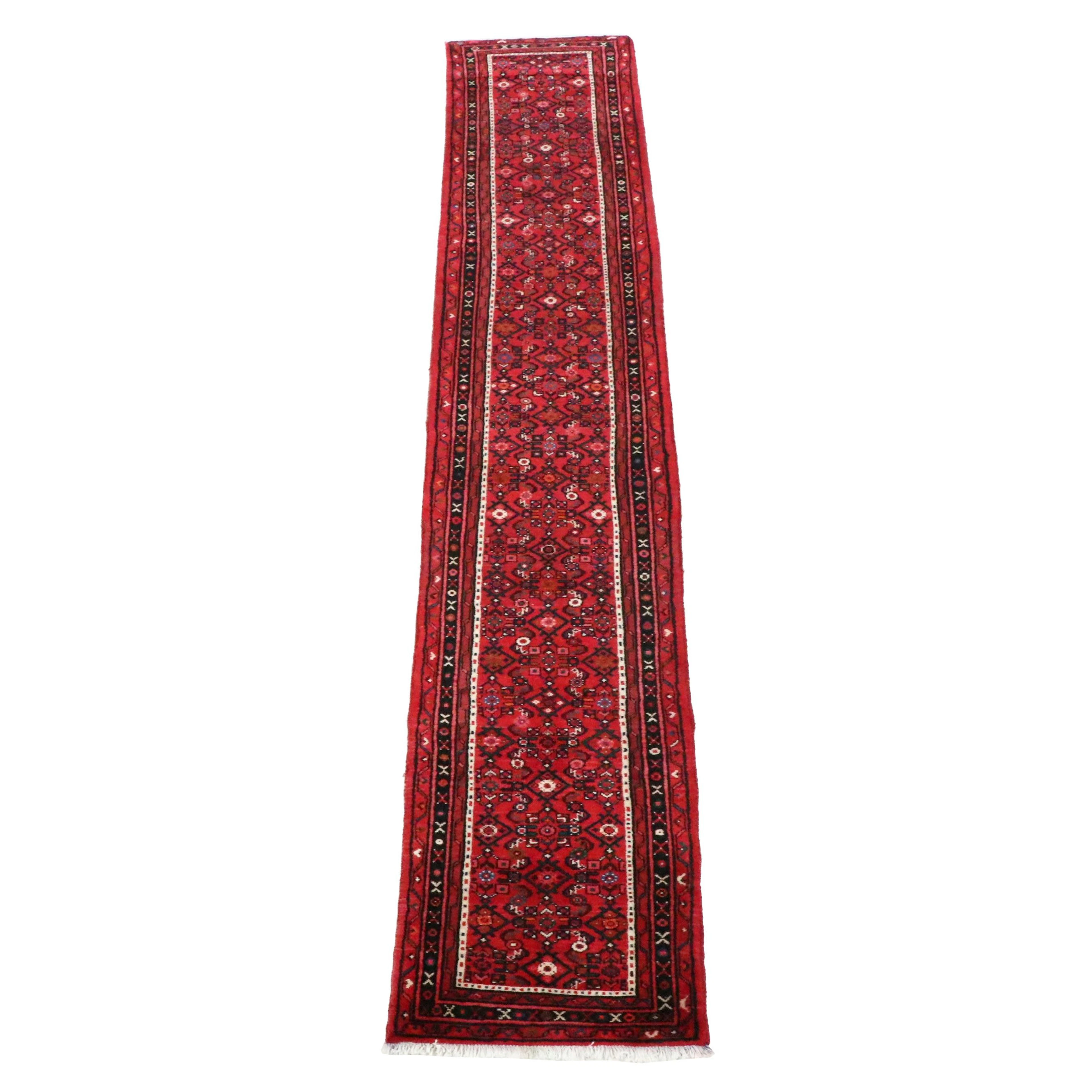 2'9 x 13'10 Hand-Knotted Persian Hamadan Carpet Runner