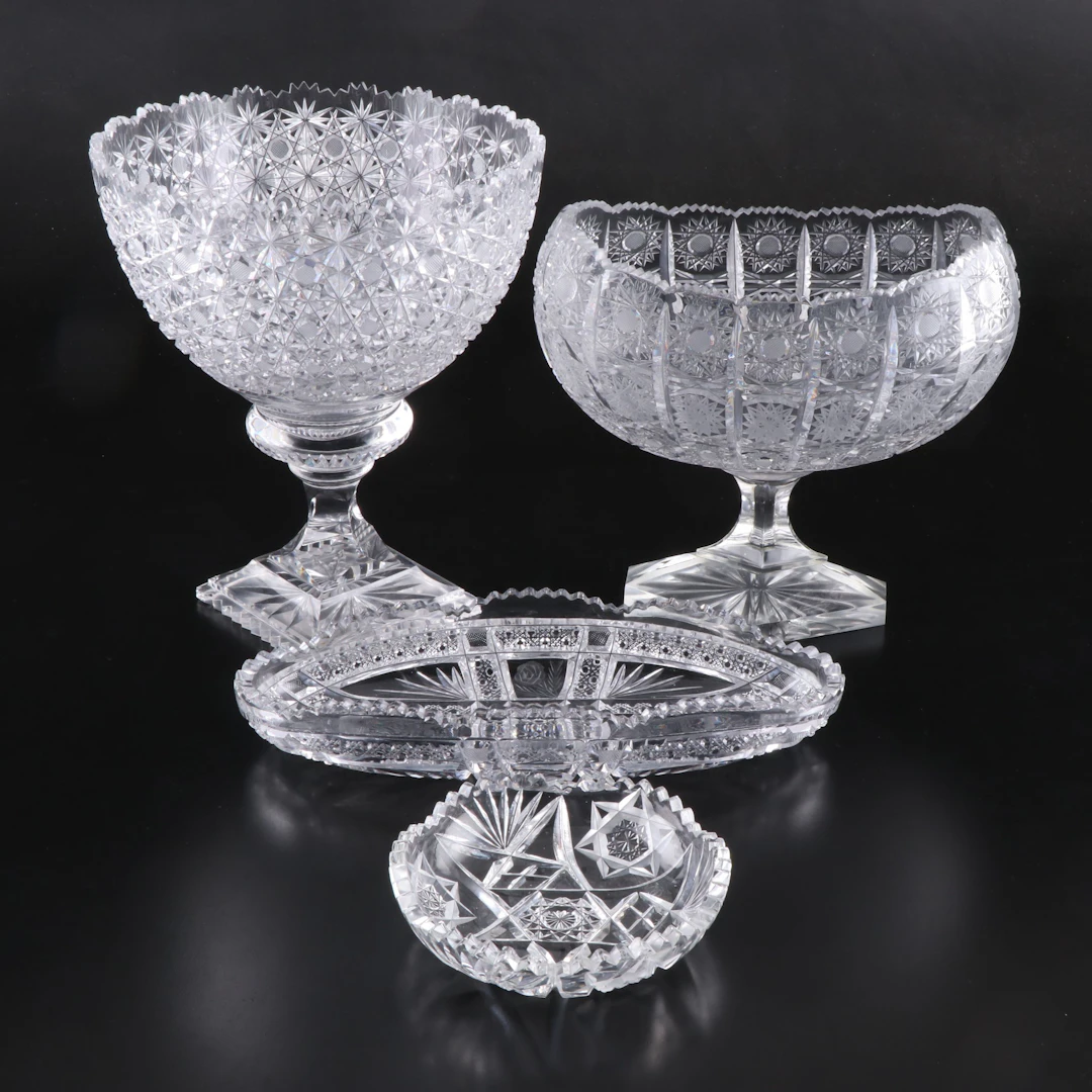 Crystal Compotes and Decorative Bowls, Vintage