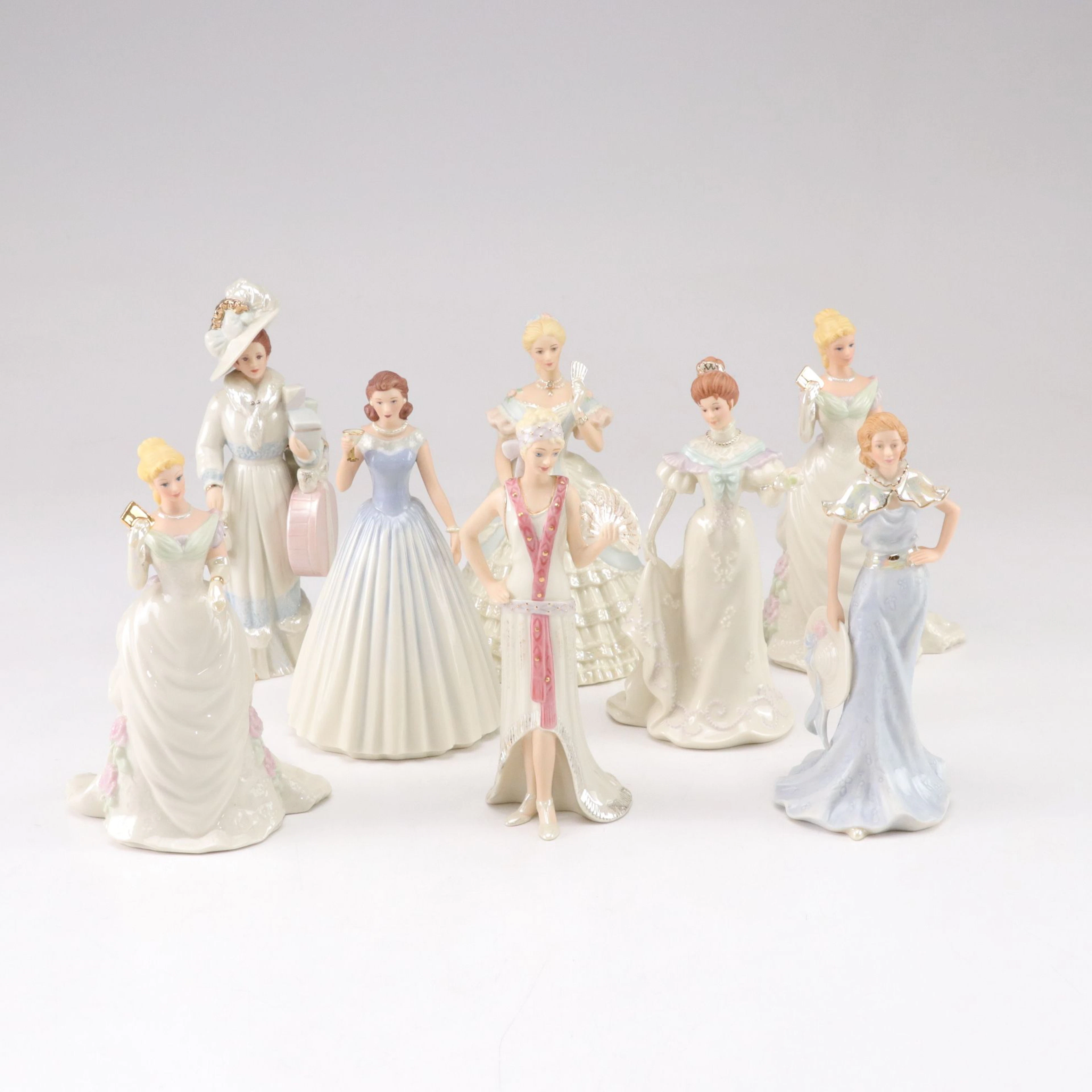 Lenox "Moonlight Waltz" with More Porcelain "Ladies Of Elegance"