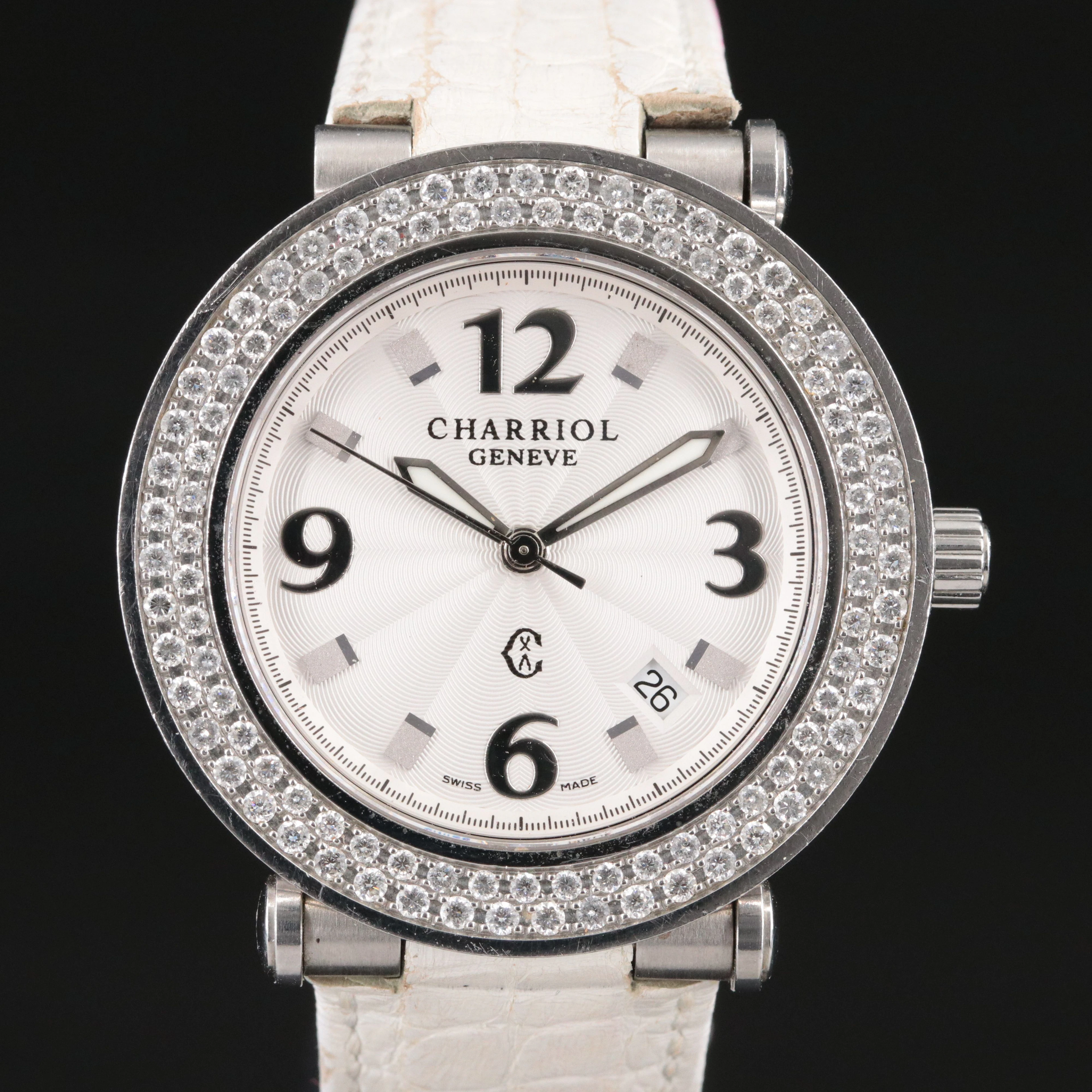 Charriol Colvmbvs 1.53 CTW Diamond Bezel and Sunburst Dial Watch