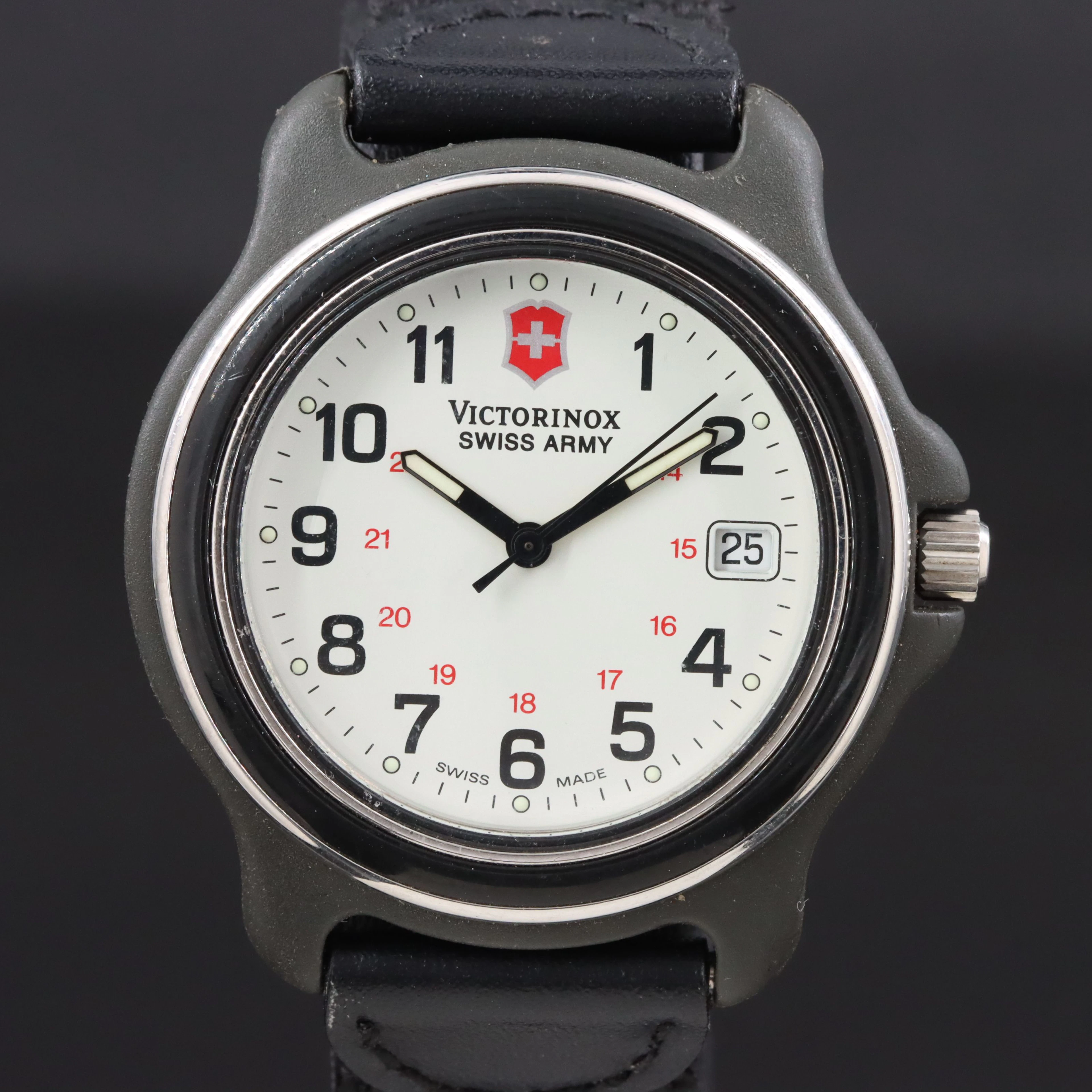Victorinox Swiss Army Stainless Steel Watch with Analog and Military Time