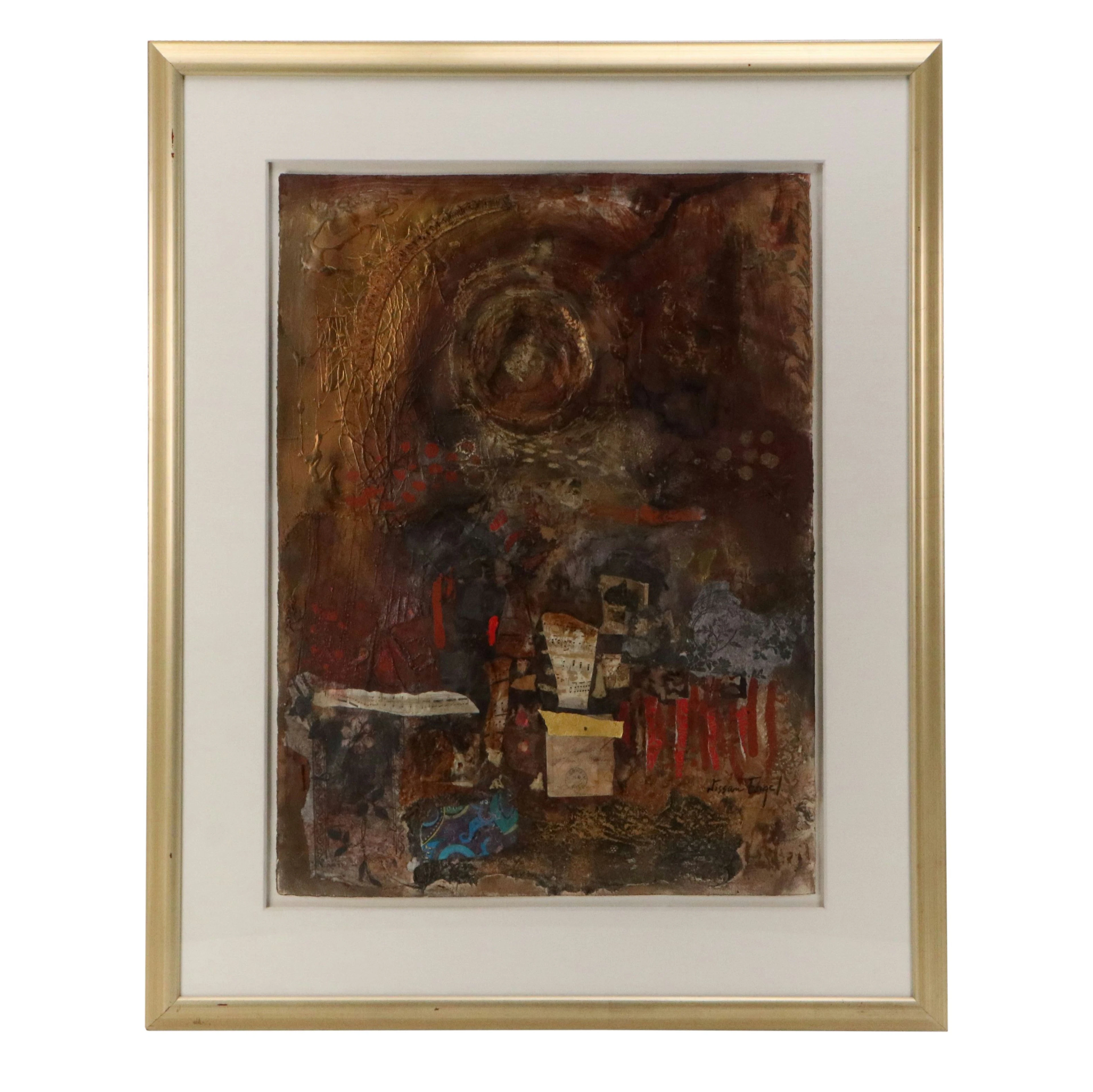 Nissan Engel Abstract Mixed Media Painting