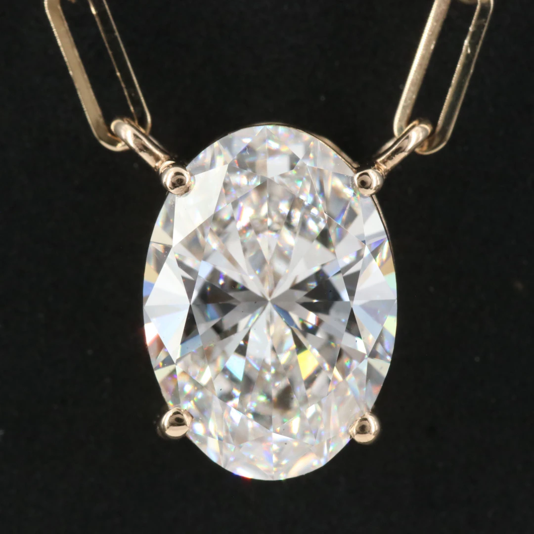 14K 2.51 CT Lab Grown Diamond Necklace with IGI Report
