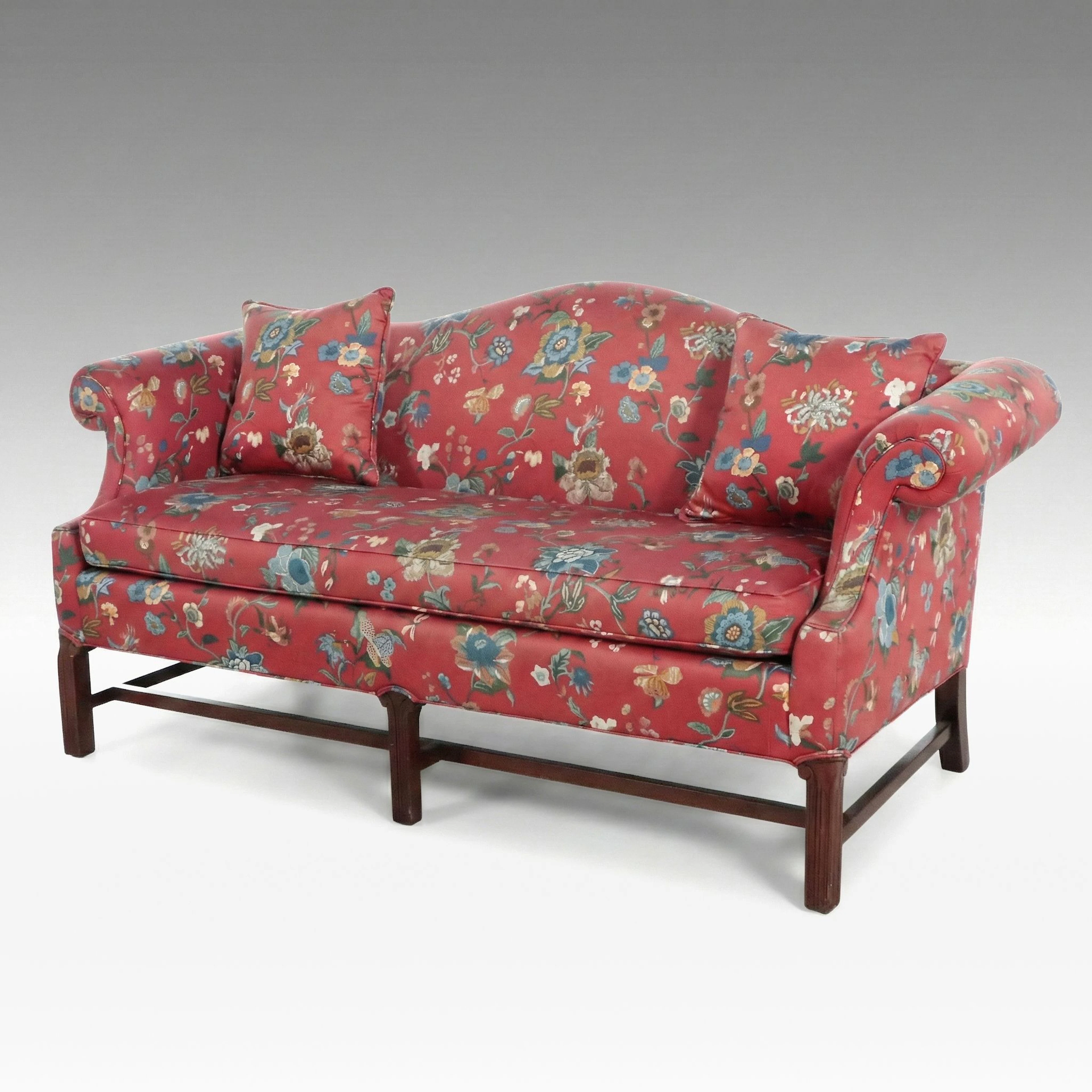 Hunt Galleries Chippendale Style Camelback Sofa, 1984