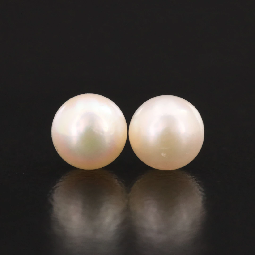 14K Pearl Stud Earrings