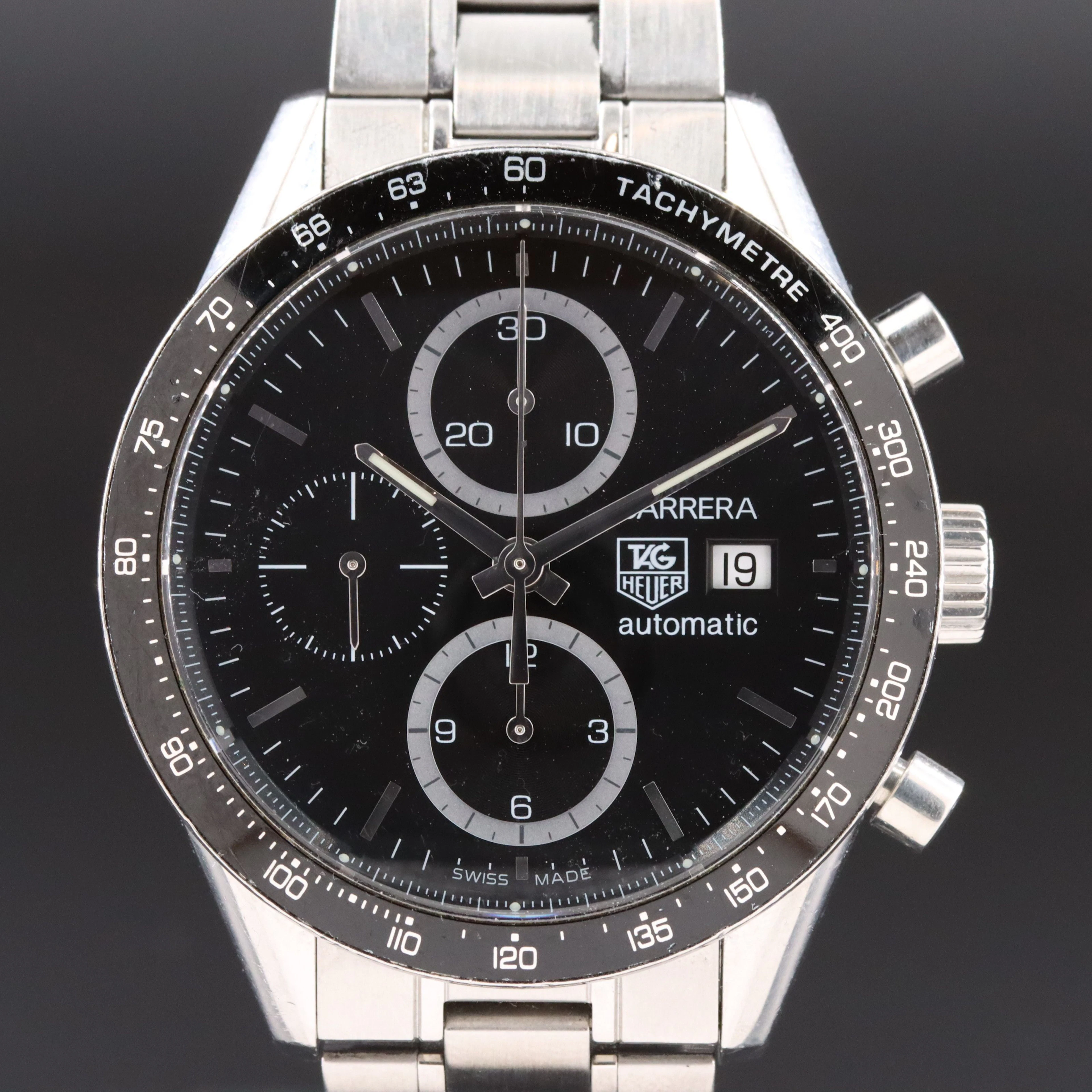 TAG Heuer Carrera Automatic Chronograph Date Watch Model CV2010-3