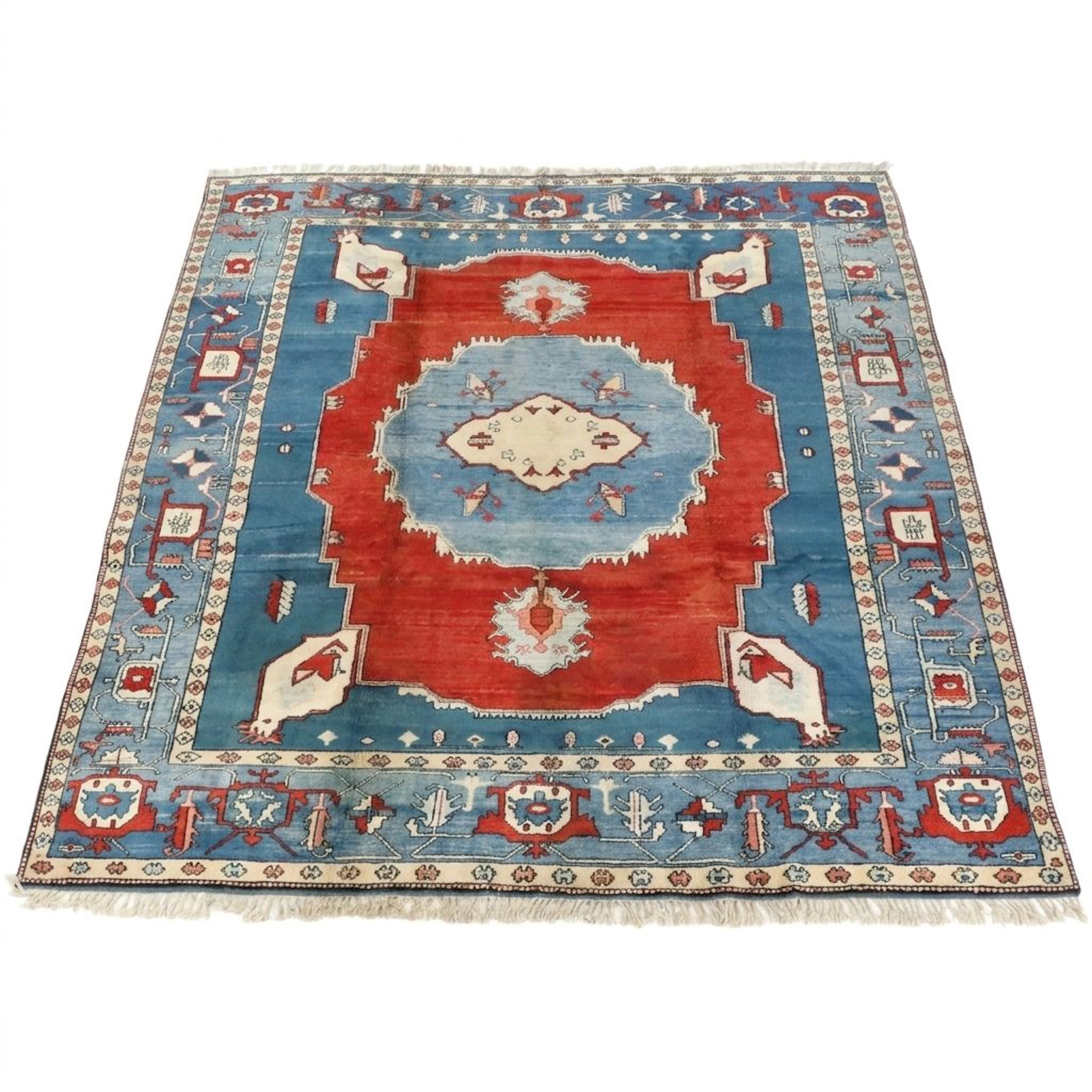 8' x 10'10 Hand-Knotted Caucasian Kazak Room-Sized Rug