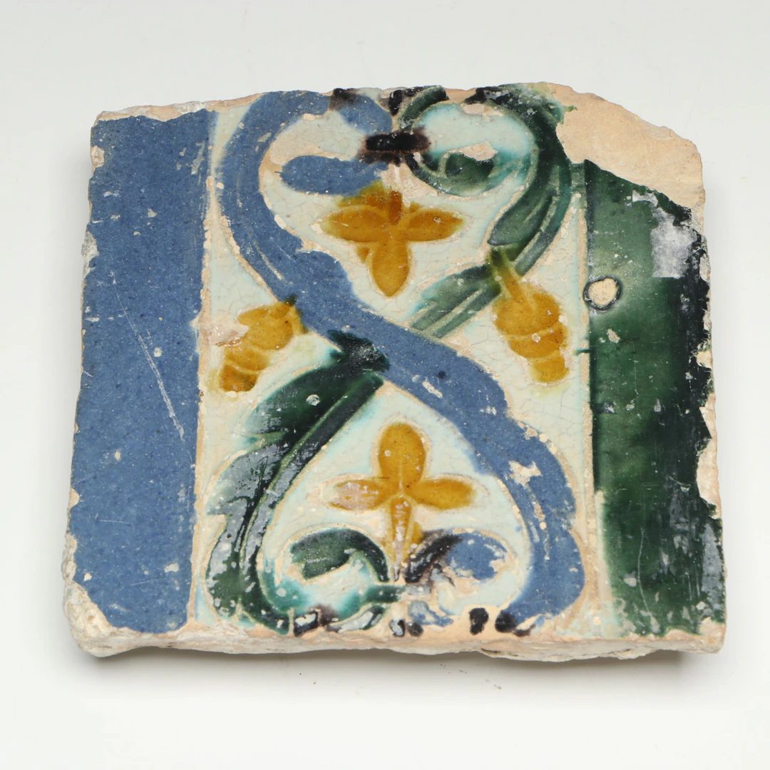 Spanish Mudéjar Polychrome Tile, 16th Century