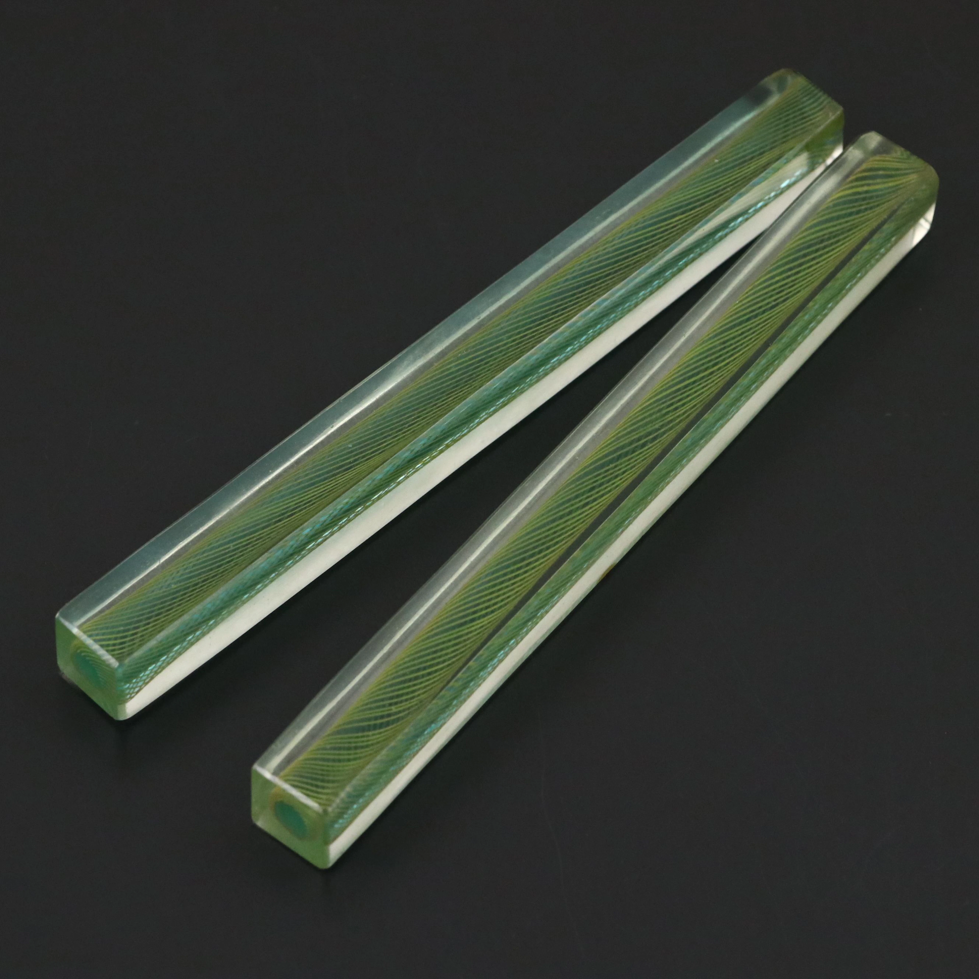 Antique English Glass Book Weights