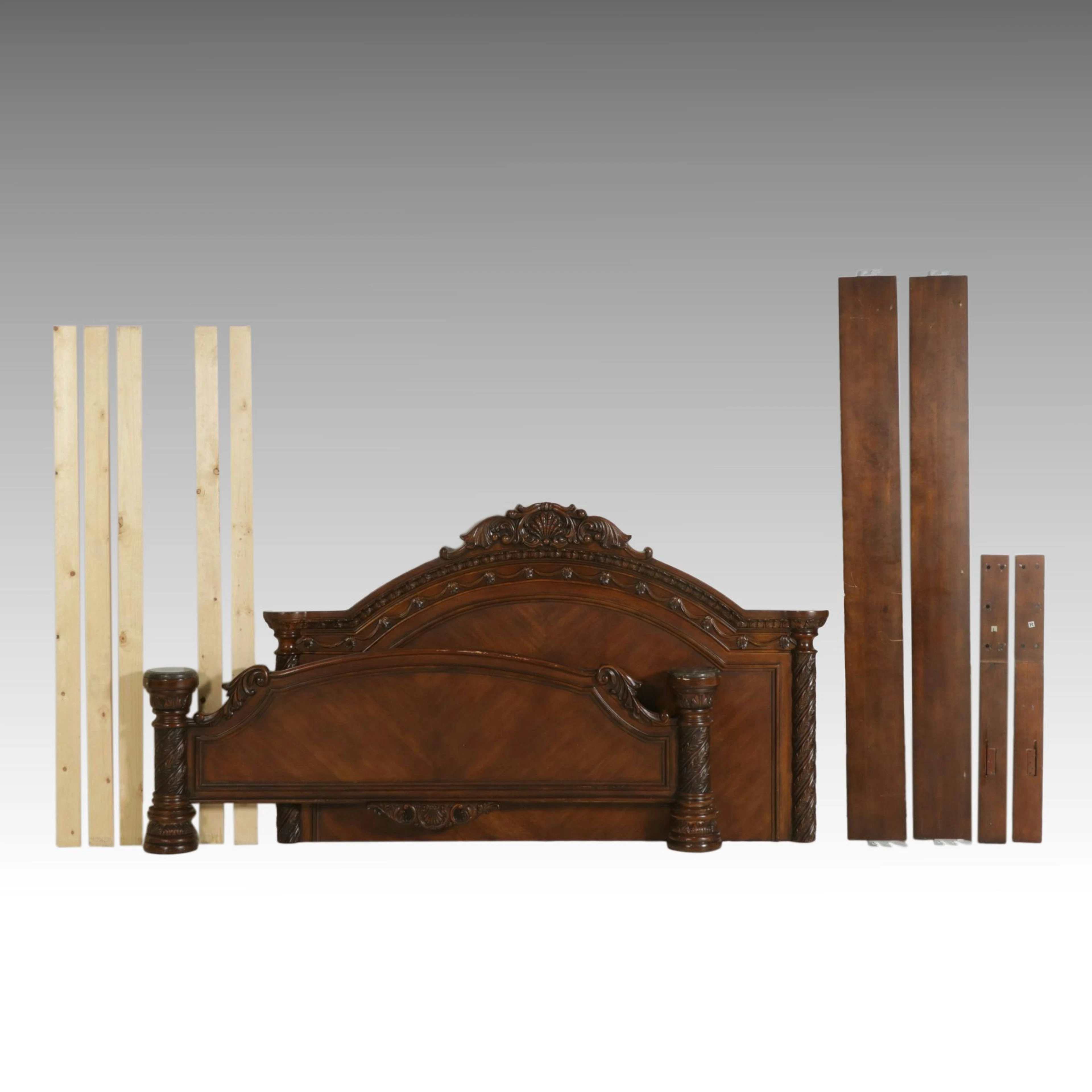 Ashley Furniture Neoclassical Style California King Size Bed Frame