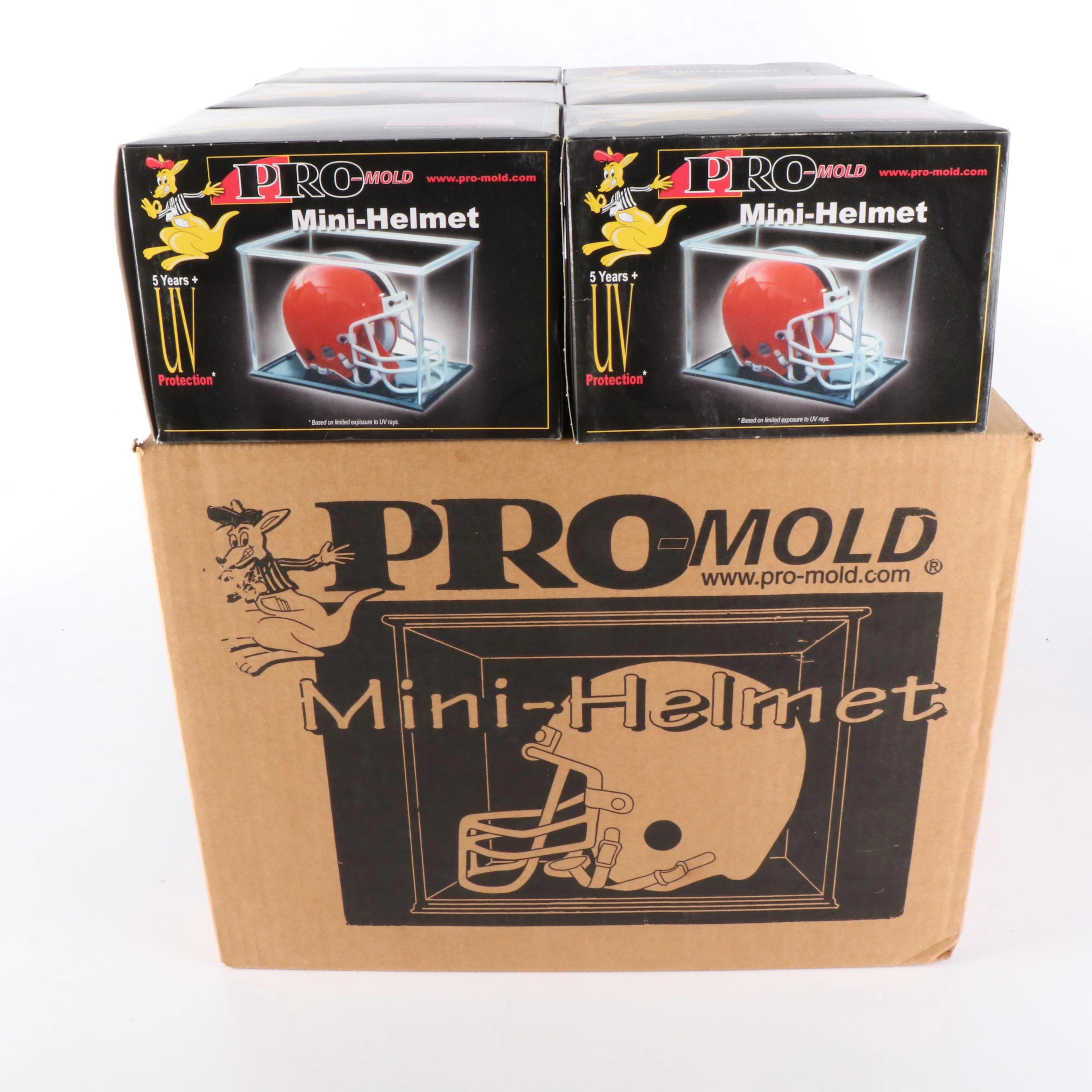 New in Box Pro-Mold Mini Football Helmet Display Cases