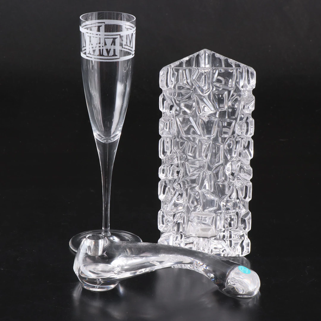 Elsa Peretti for Tiffany & Co. "Bone" Crystal Candlestick and More