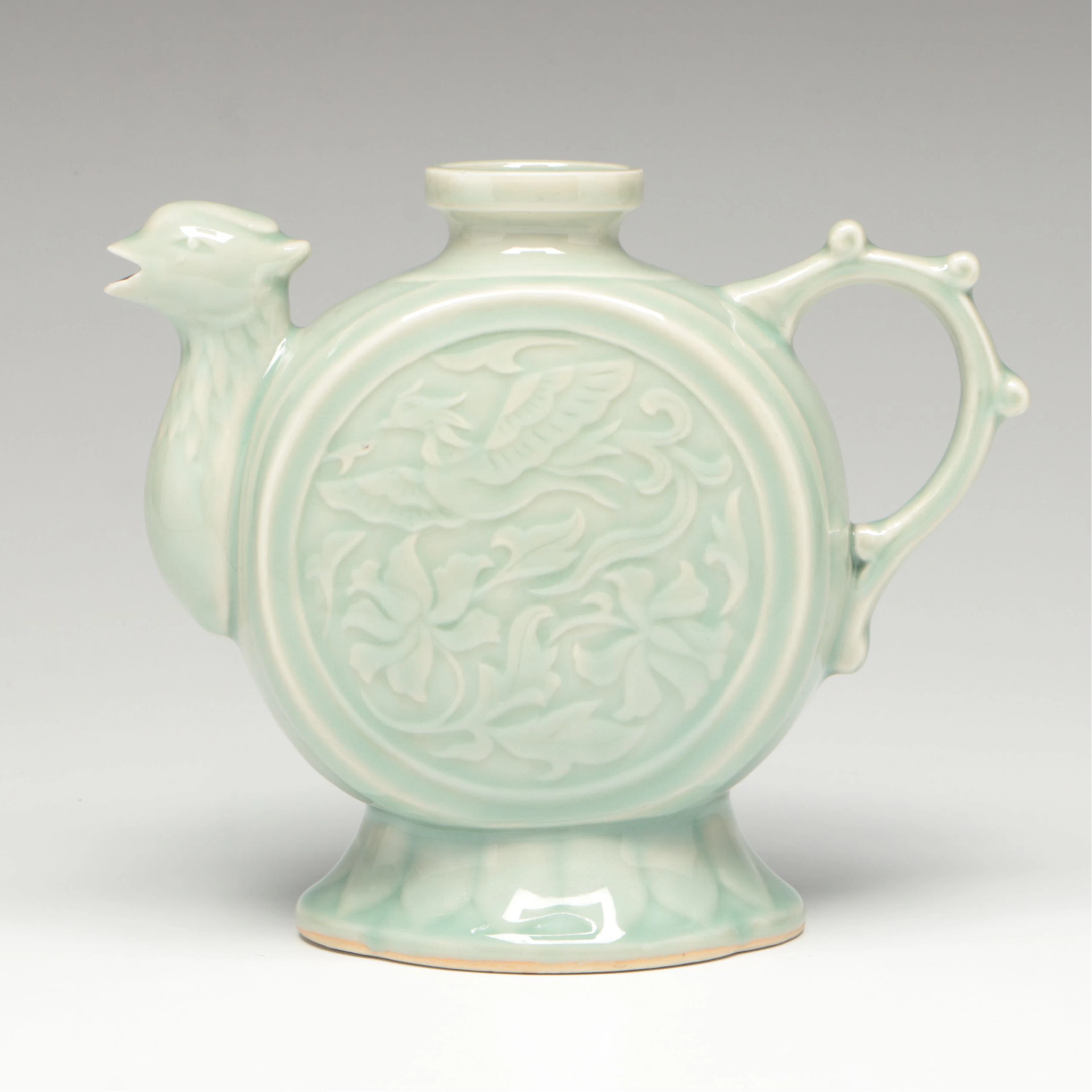Chinese Celadon Phoenix Porcelain Teapot