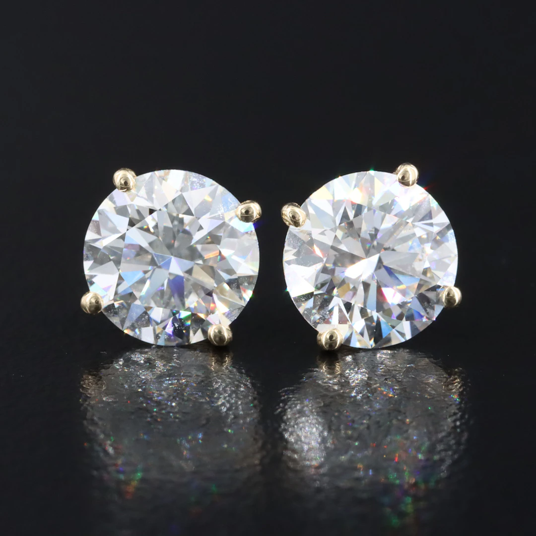 14K 6.16 CTW Lab Grown Diamond Stud Earrings with IGI Reports