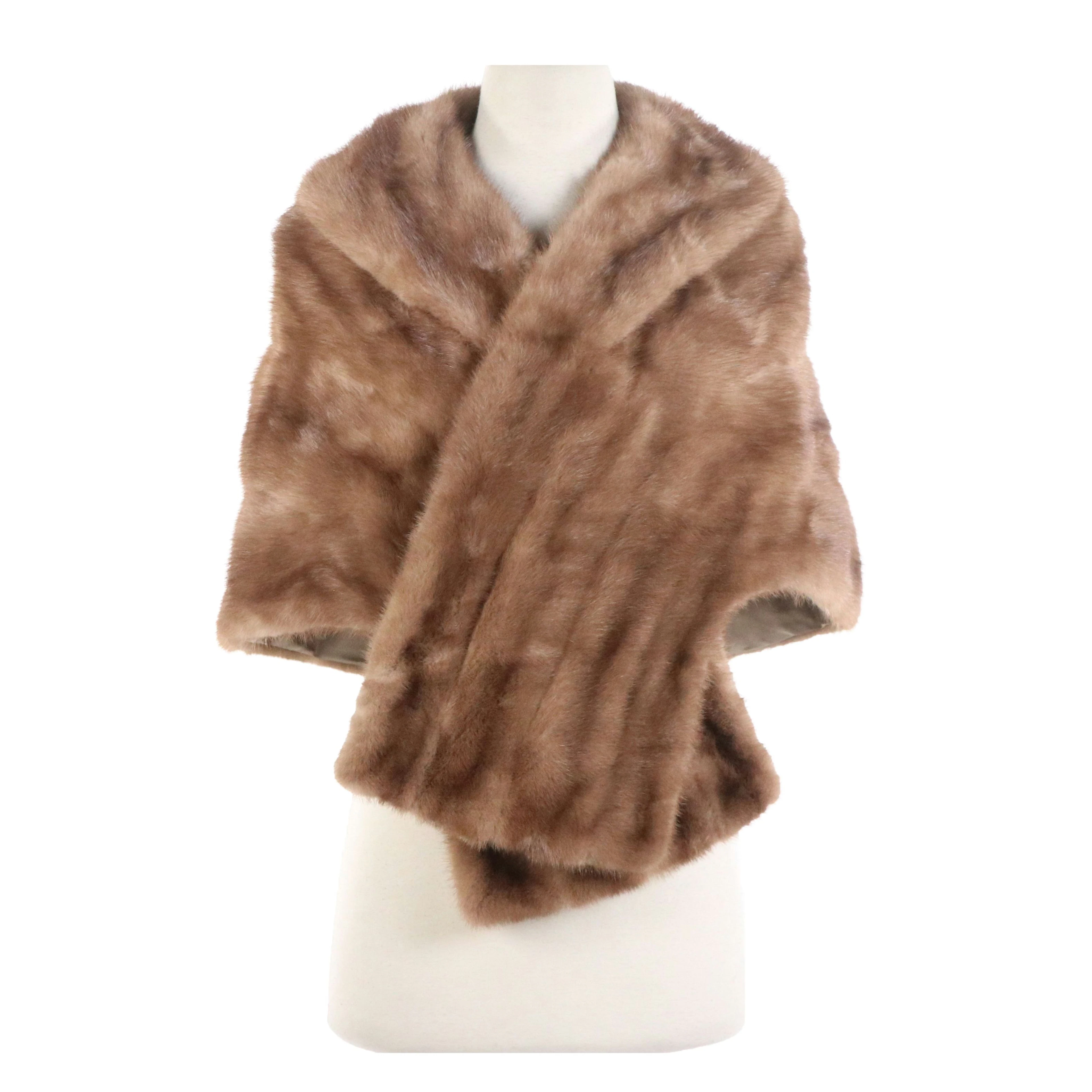 Vintage Pastel Mink Fur Stole from Briskin-Berk Furs