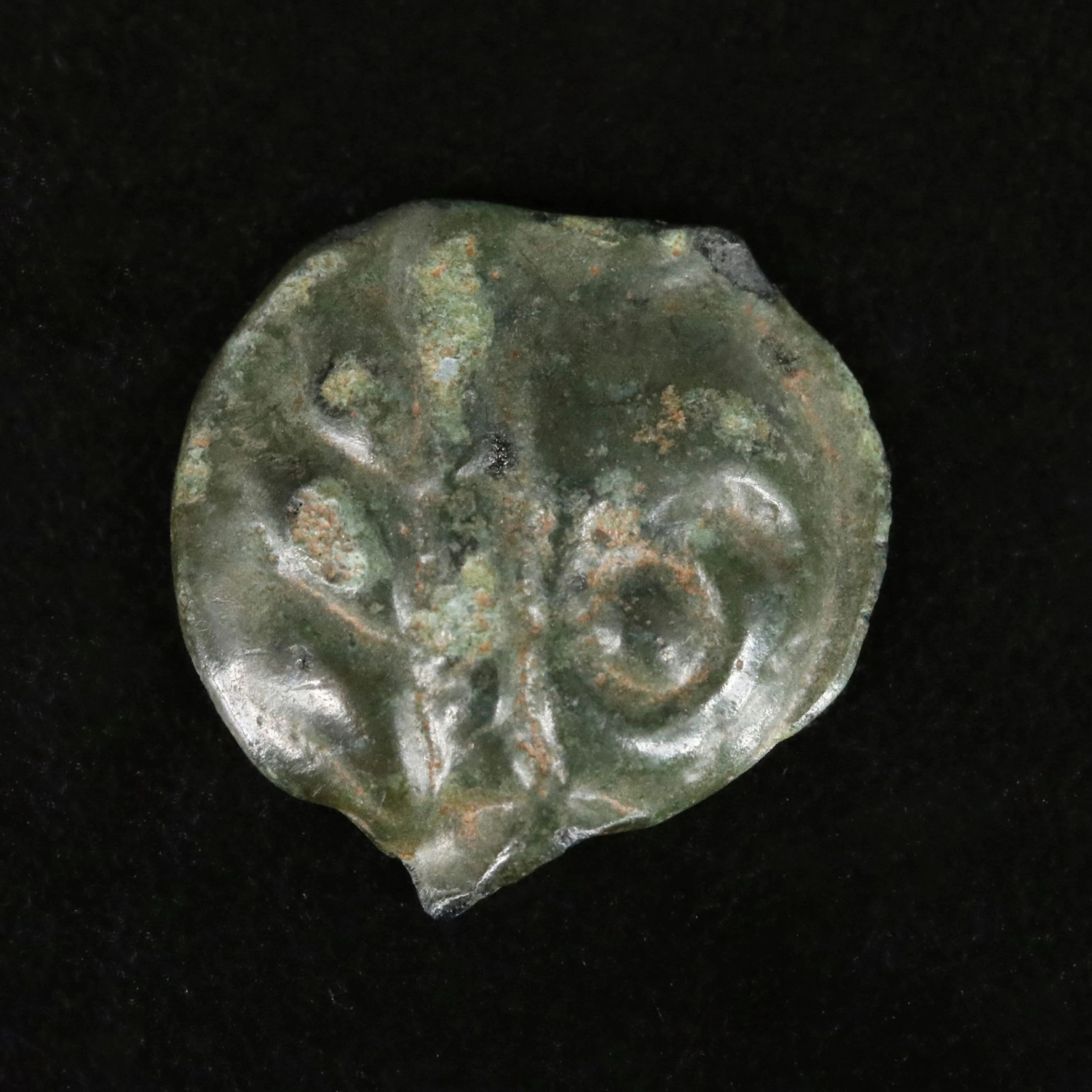 Ancient Celtic Gaul, The Leuci Tribe Æ18 Potin Unit Coin, ca. 75 B.C.