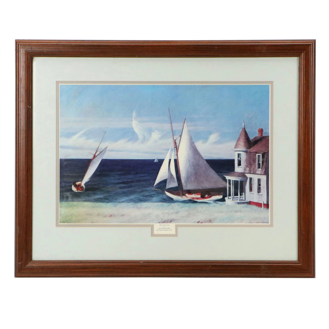 After Edward Hopper Offset Lithograph "The Lee Shore," Late 20th Century