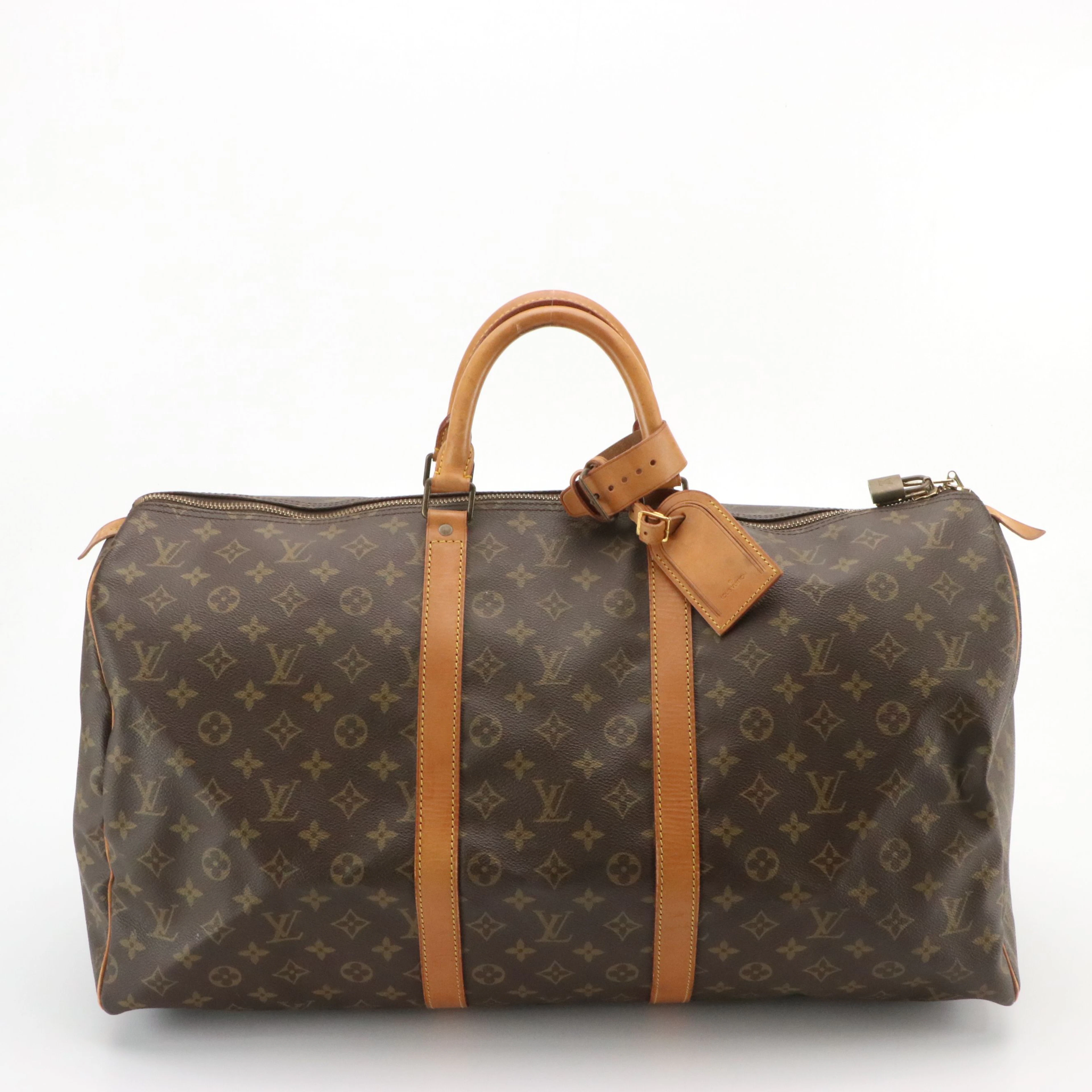 Louis Vuitton Keepall 55 in Monogram Canvas and Vachetta Leather