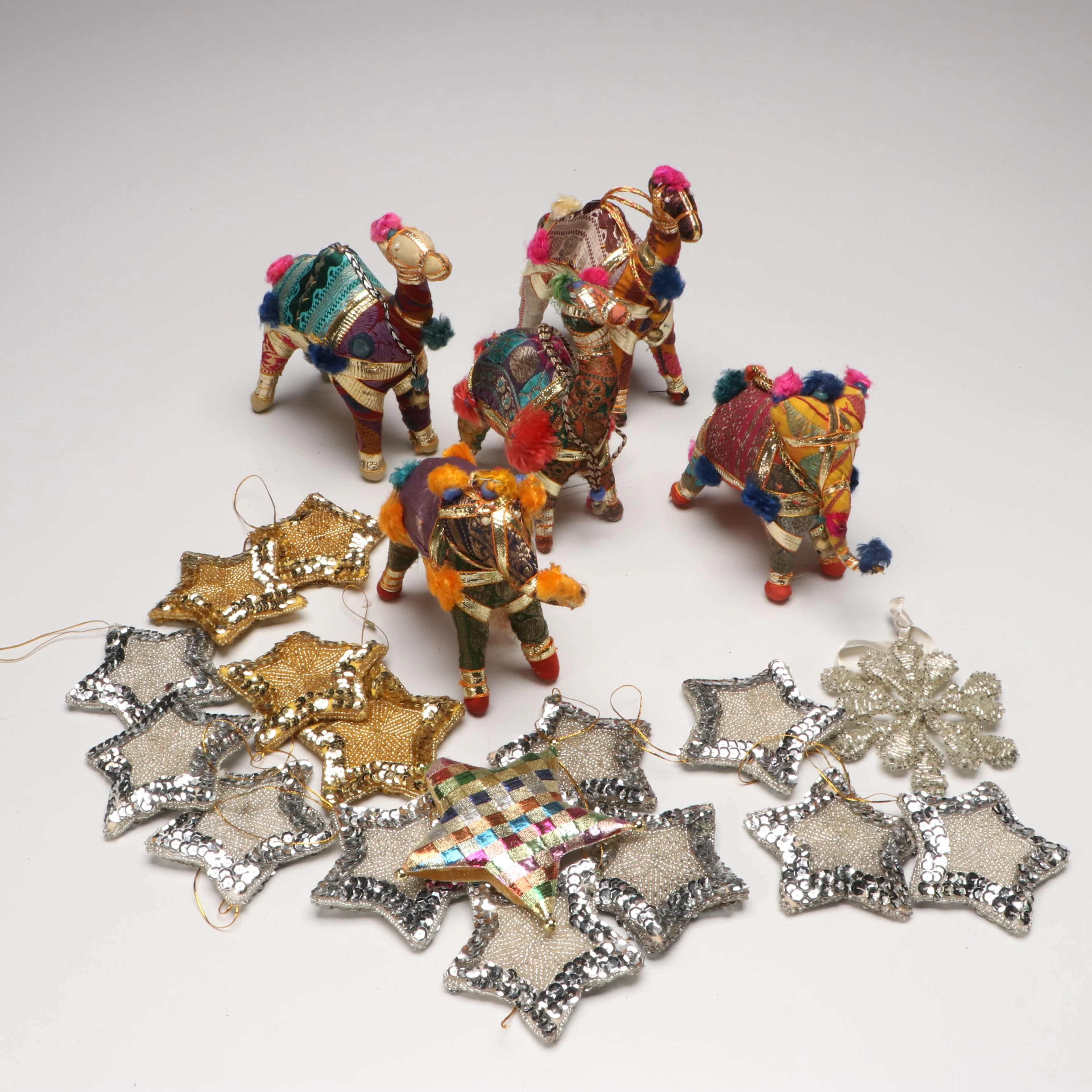 Neiman Marcus Indian Embellished Camels and Elephants with More Ornaments