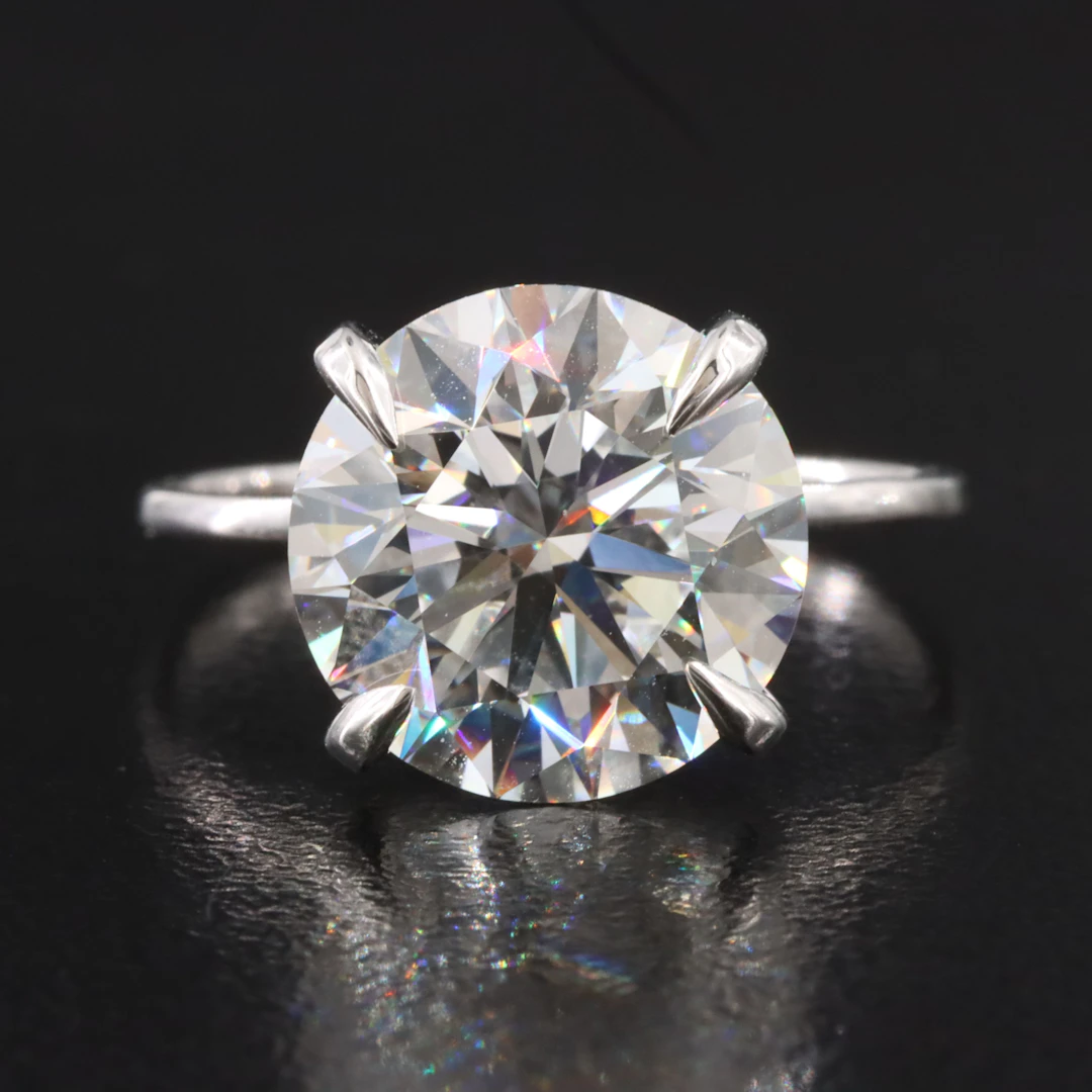 14K 5.05 CT Lab Grown Diamond Solitaire Ring with IGI Report