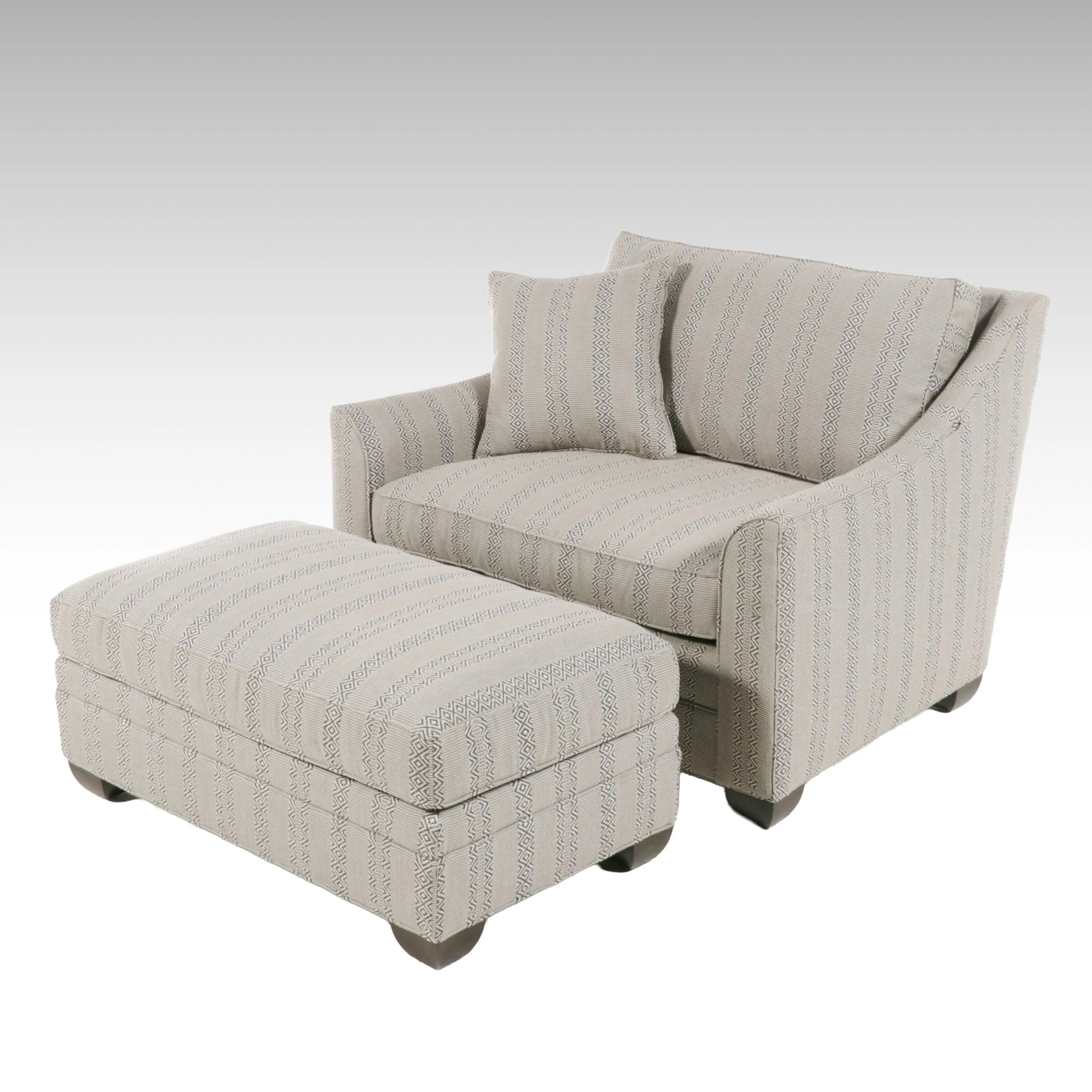 Vanguard Furniture American Bungalow Collection Settee and Ottoman
