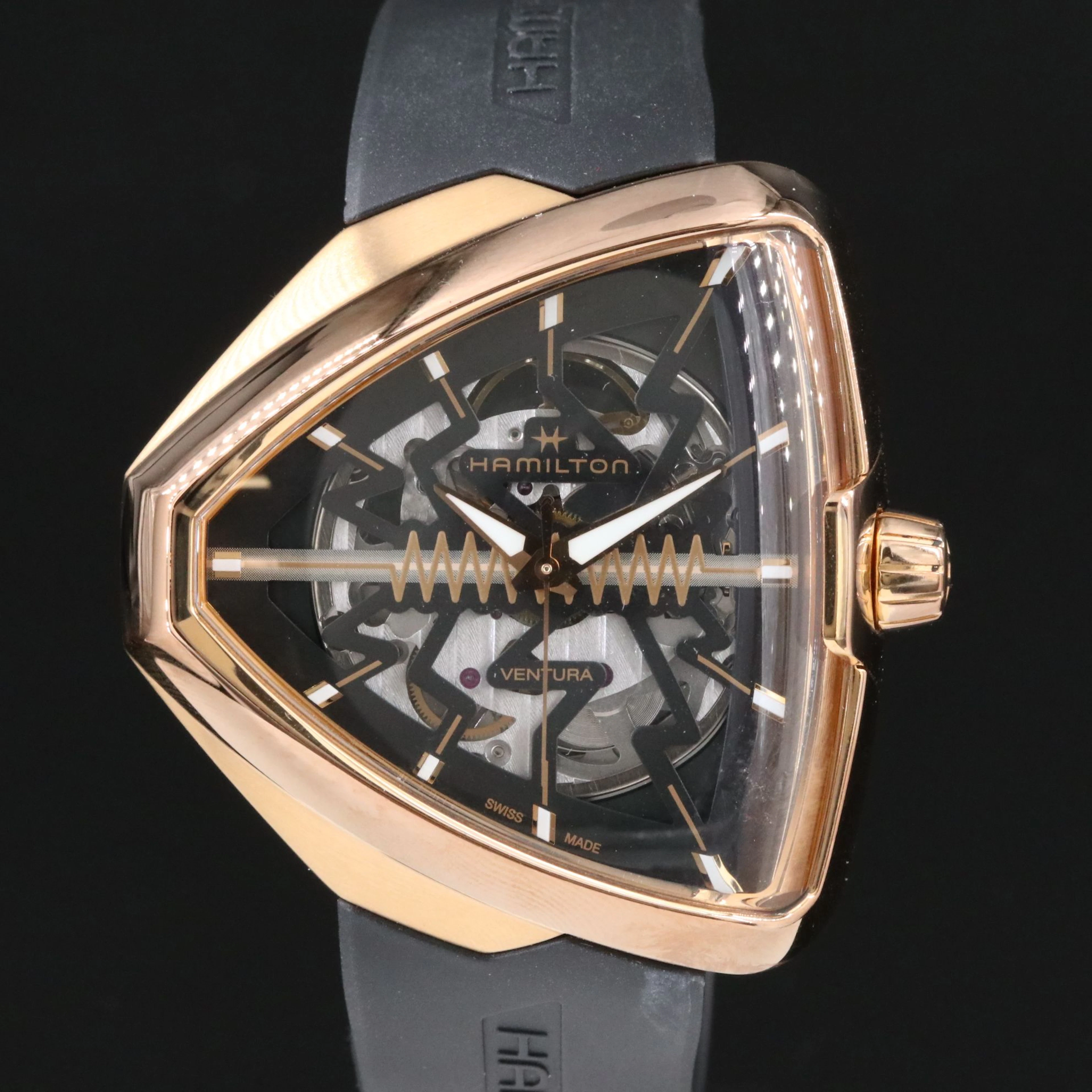 Hamilton Ventura Elvis 80 Skeleton Automatic Watch H245250 Watch