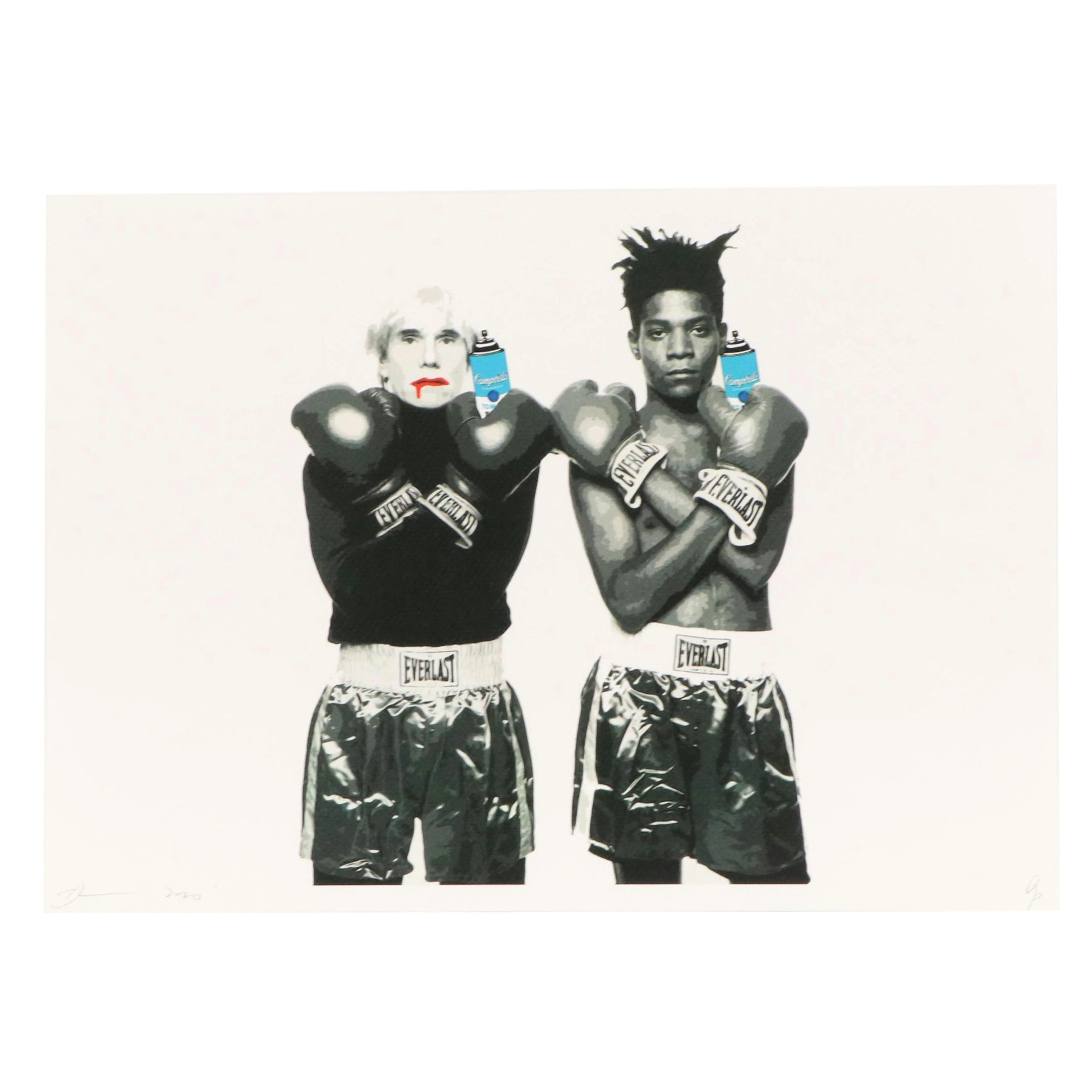 Death NYC Graphic Digital Print Featuring Basquiat and Andy Warhol