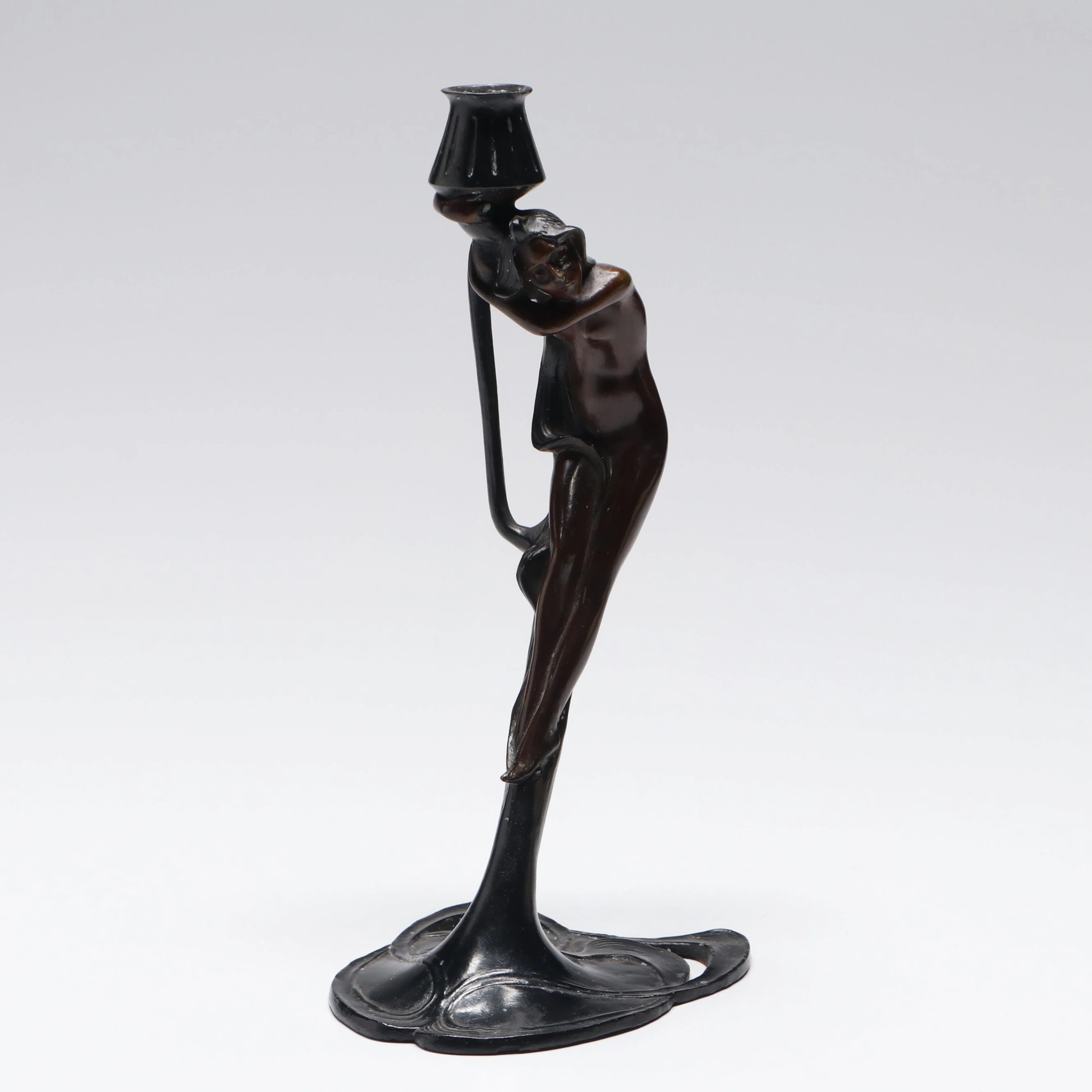 Art Nouveau Female Form Candle Holder