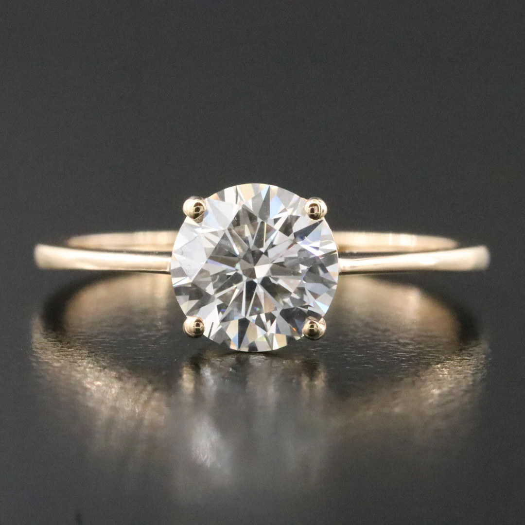 14K 1.21 CT Lab Grown Diamond Ring with IGI Report