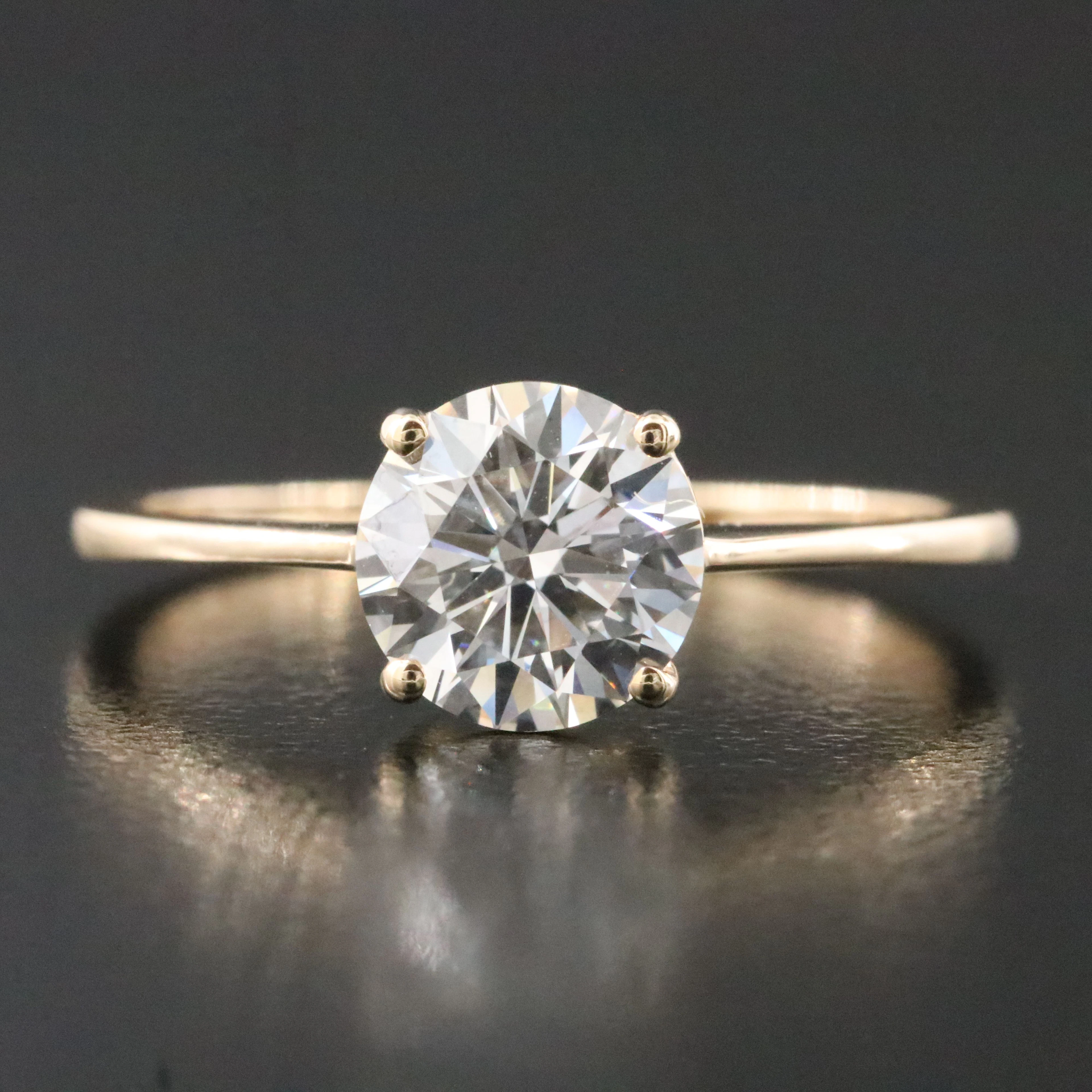 14K 1.21 CT Lab Grown Diamond Ring with IGI Report