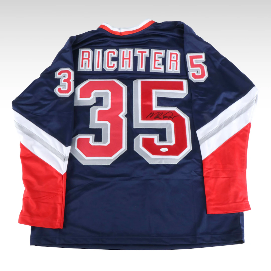 Mike Richter Signed New York Rangers Hockey Jersey, JSA
