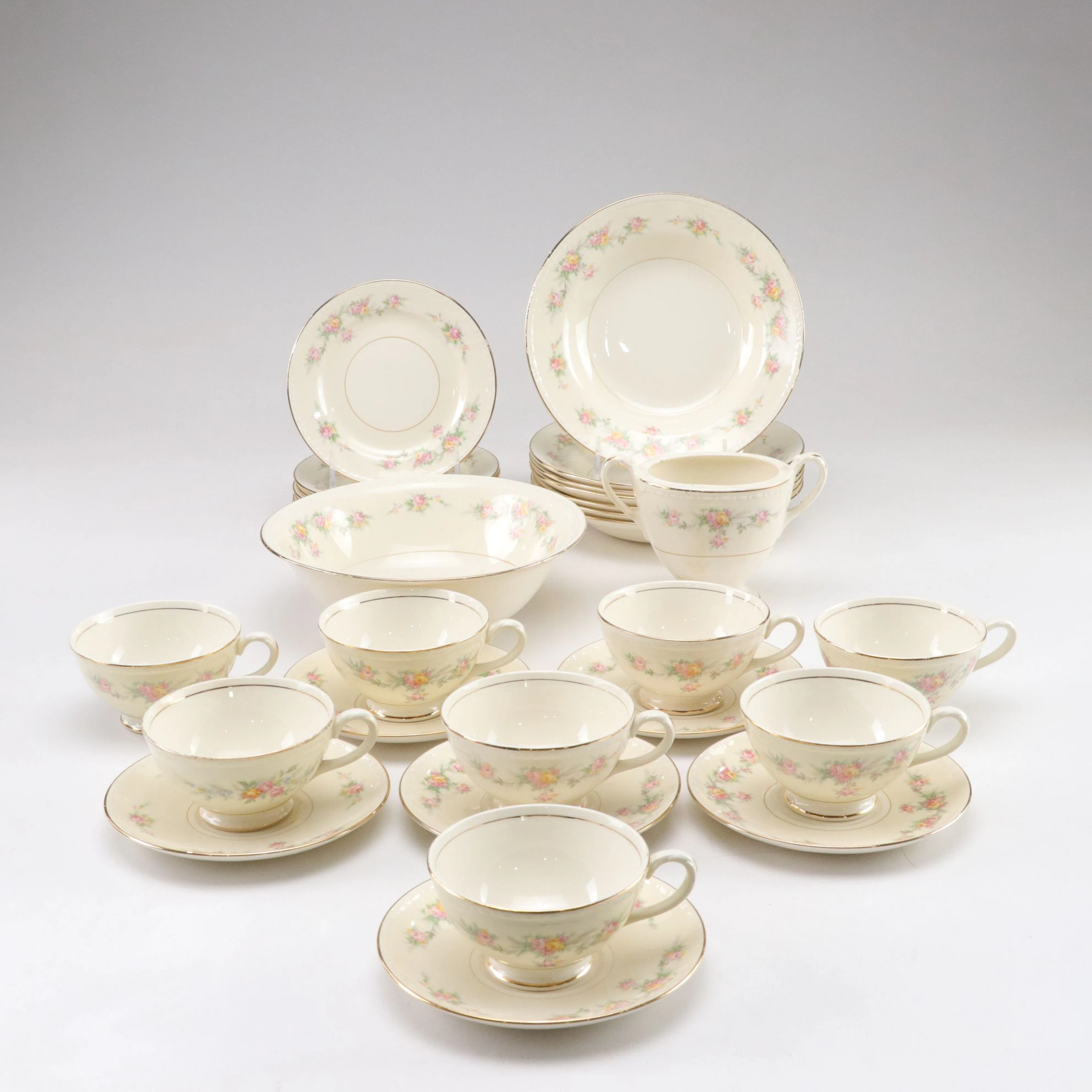 Homer Laughlin "Countess" Ceramic Bowls, Cups, Saucers, & More Dinnerware