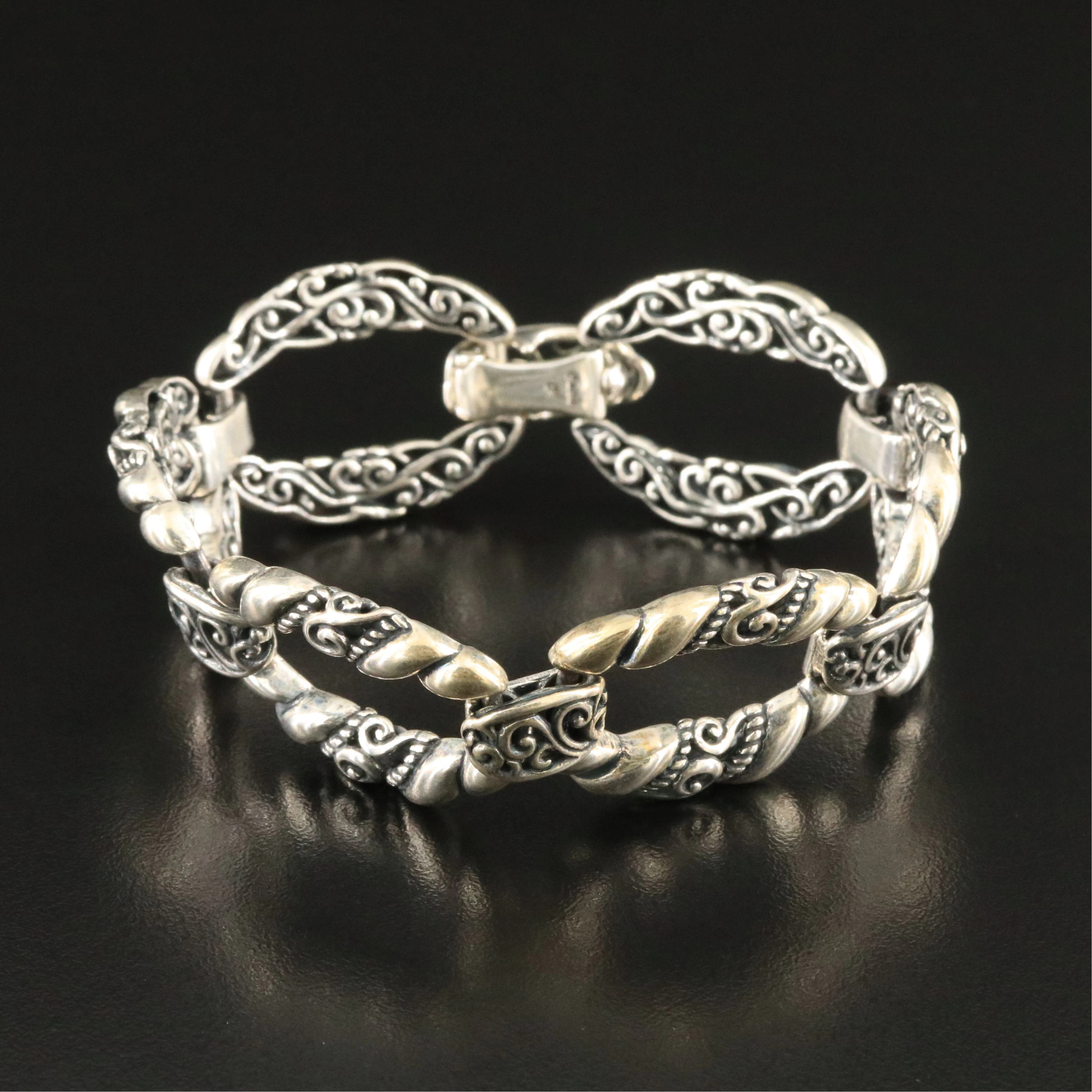 Carolyn Pollack for Relios Sterling Oval Link Bracelet