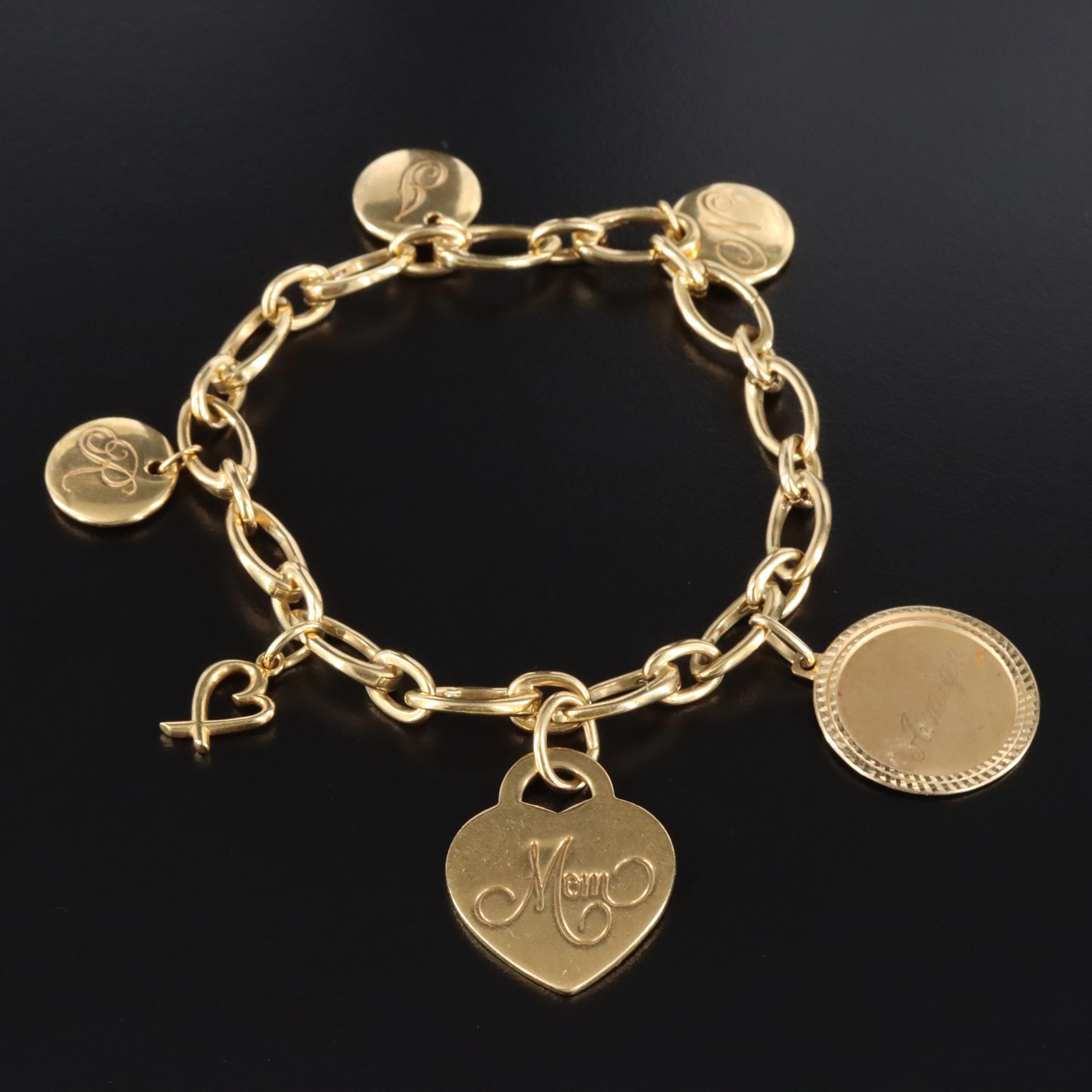 Tiffany & Co. 18K Bracelet with Tiffany Charms