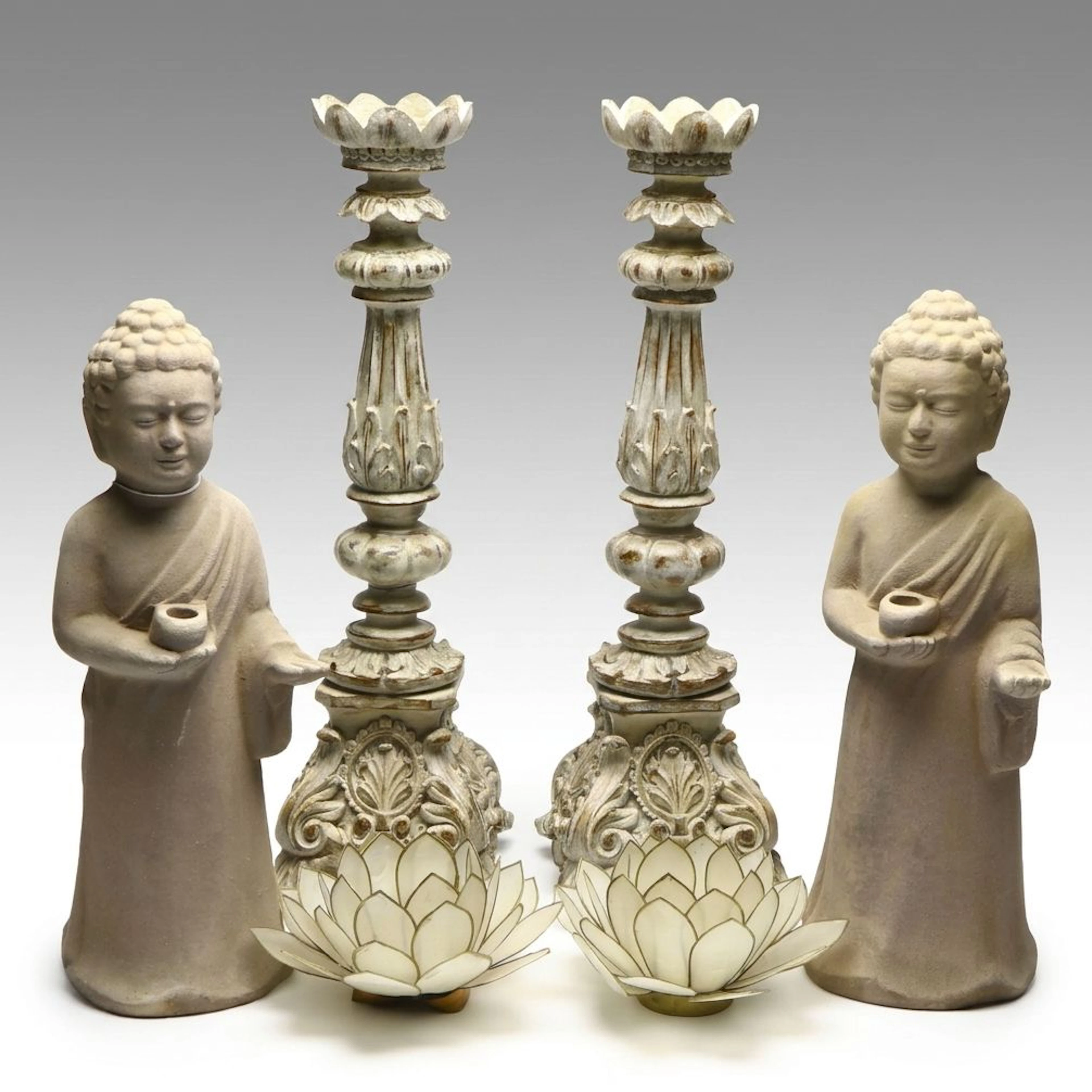Capiz Shell Tea Light Holders with Other Candlesticks