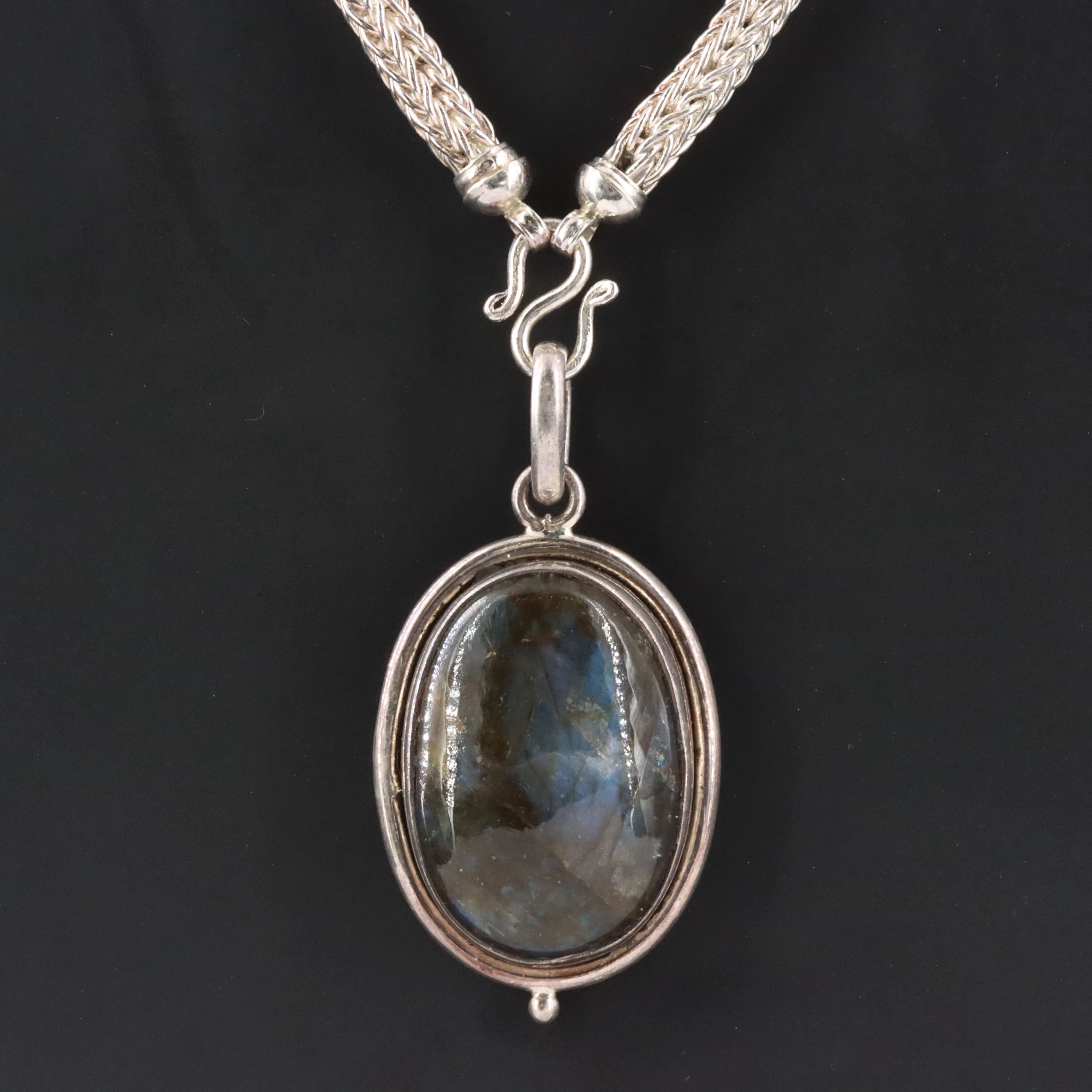 Sterling Labradorite Necklace with Pendant