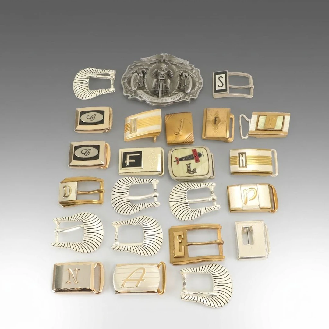 Bergamot Brass Works, Pioneer, Hickok, and Other Metal Belt Buckles