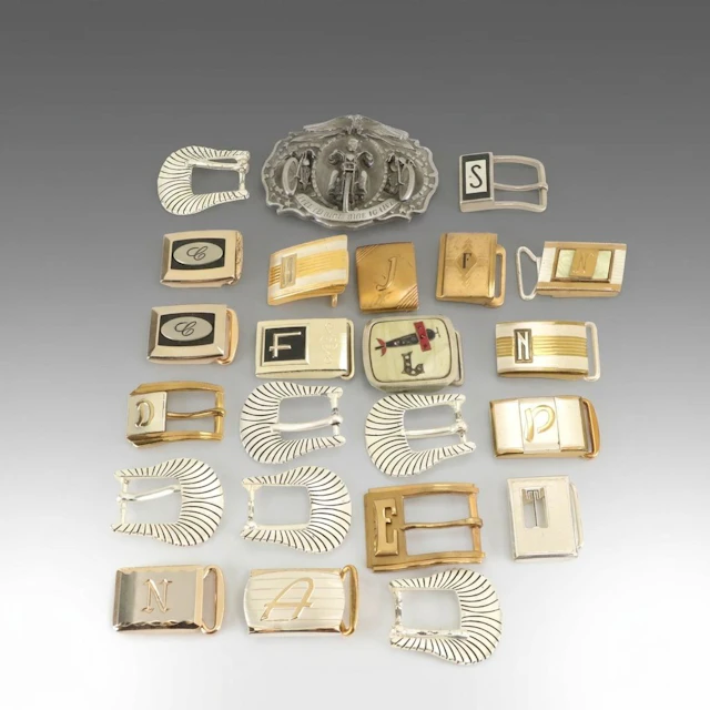 Bergamot Brass Works, Pioneer, Hickok, and Other Metal Belt Buckles
