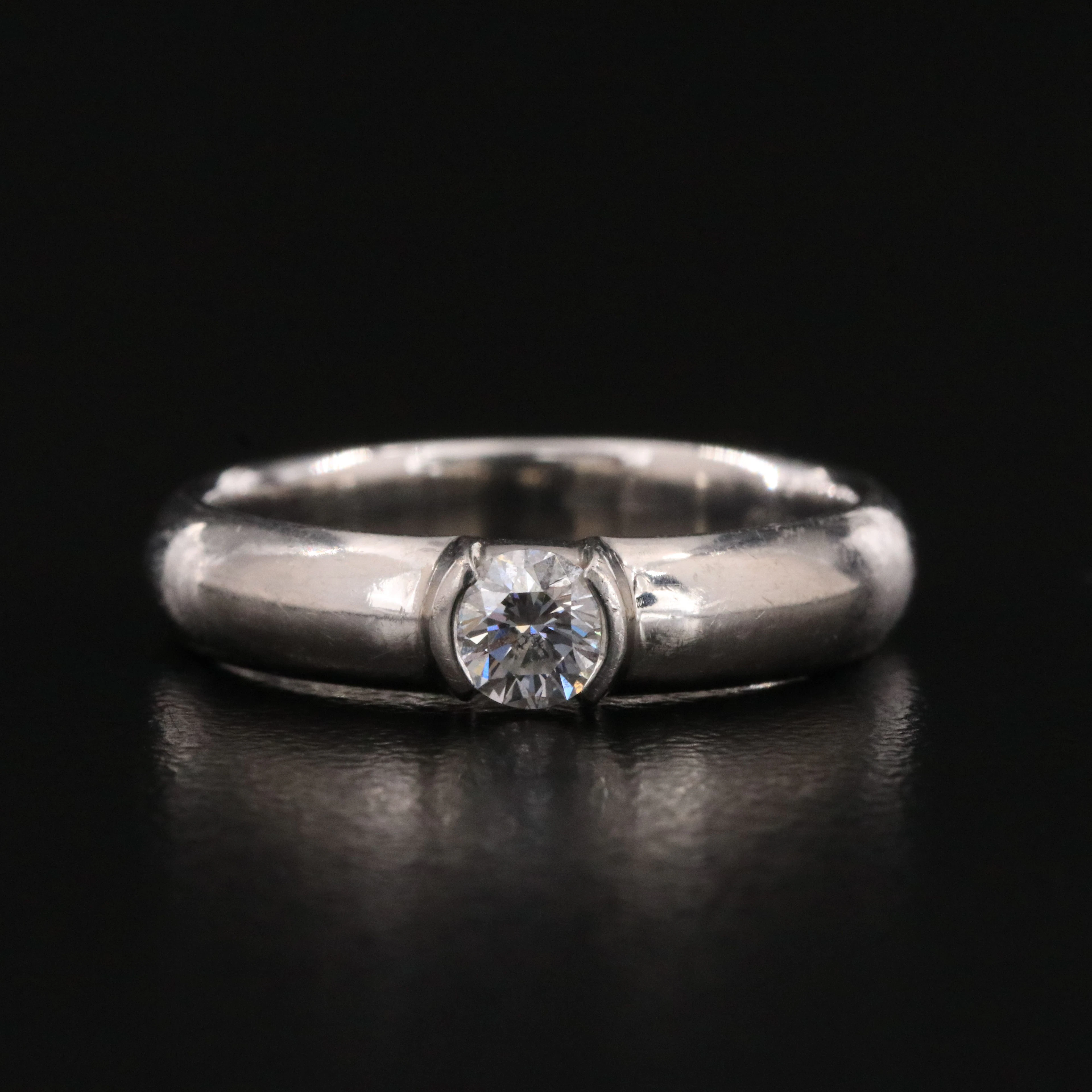 Tiffany & Co Etoile Platinum and 0.25 CT Diamond Band Ring