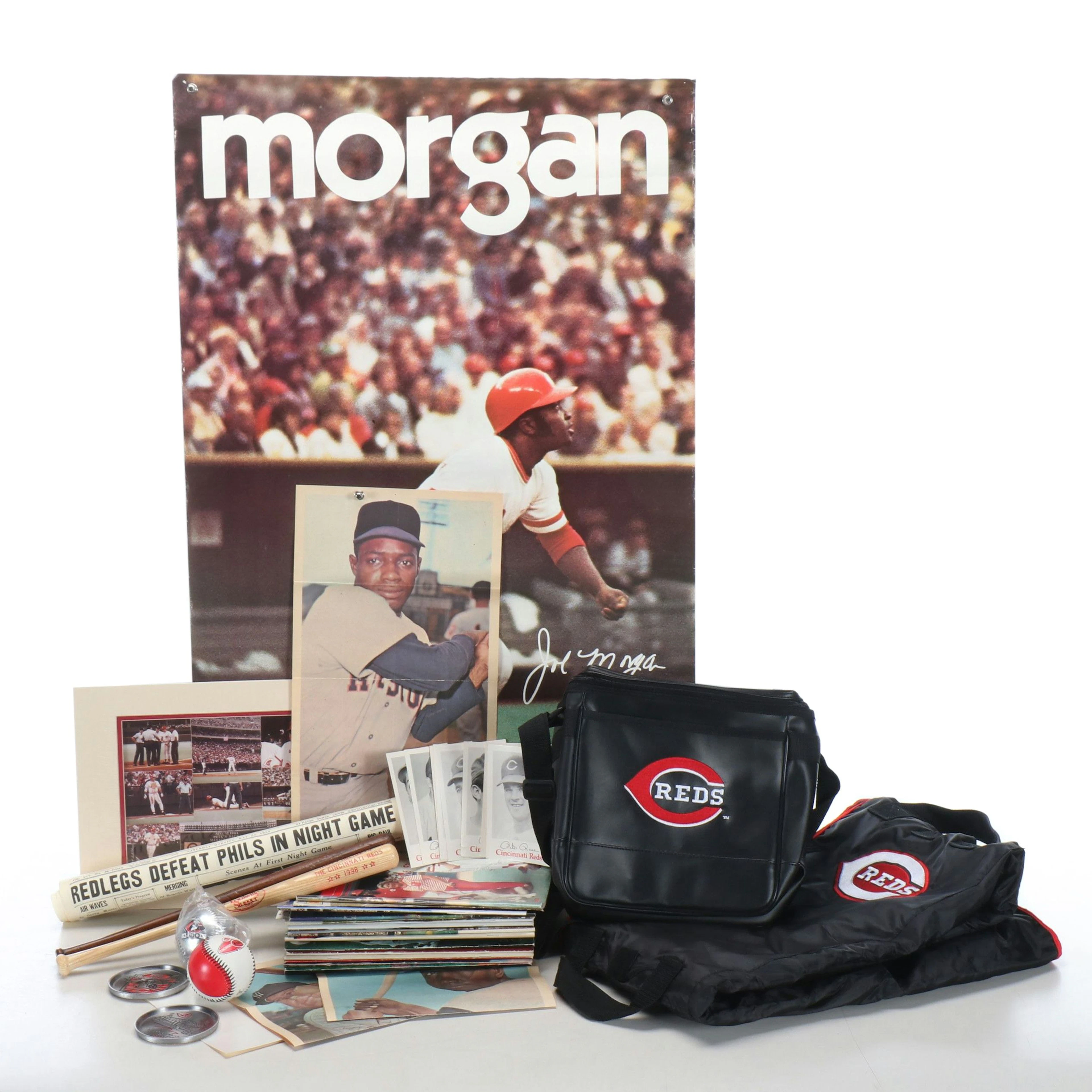 Cincinnati Reds Cooler, Baseballs, Magazines and More Ephemera and Memorabilia
