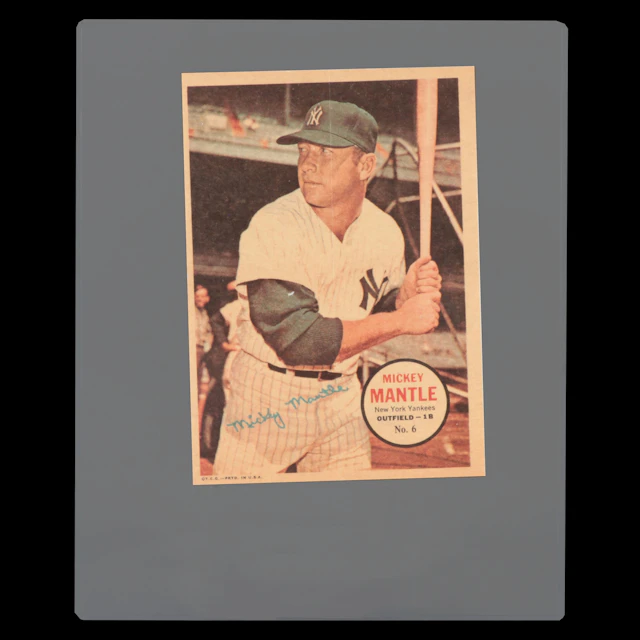 1967 Topps Mickey Mantle New York Yankees Baseball Poster Insert