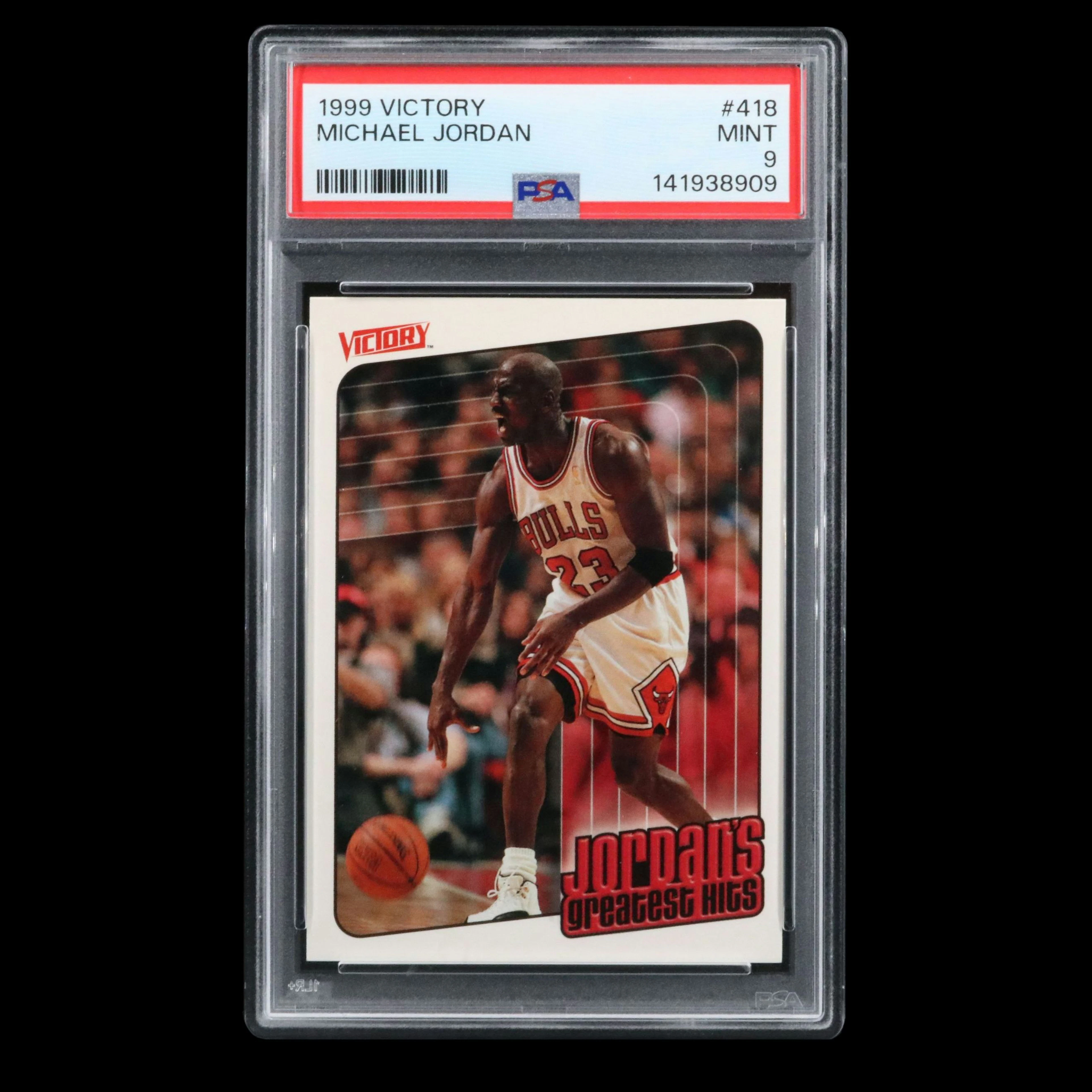 1999 Victory Michael Jordan Chicago Bull Basketball Card Graded PSA 9