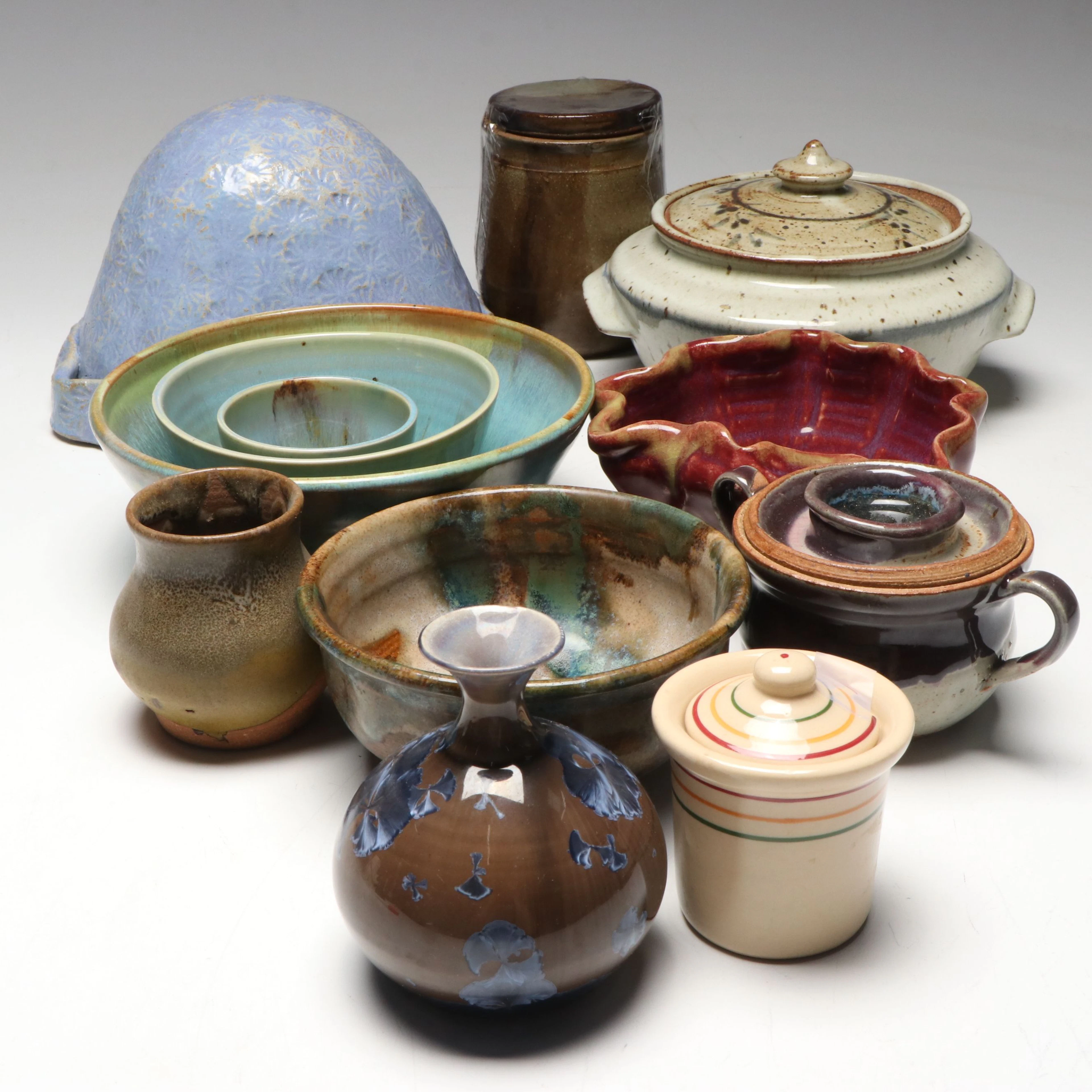 Hand-Thrown Studio Potter Ceramics Including Bowls, Vases and More
