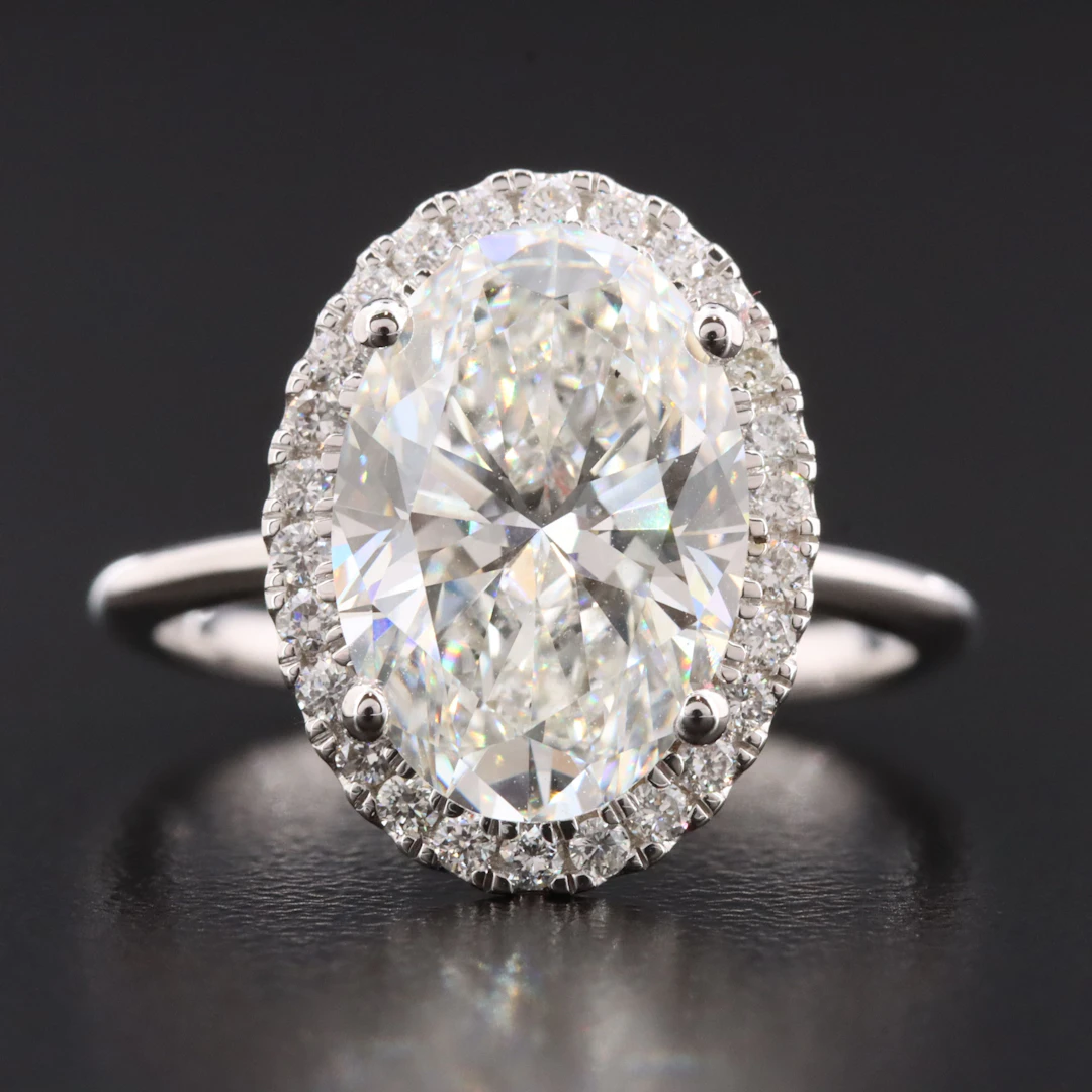 14K 4.26 CTW Lab Grown Diamond Ring with IGI Online Report