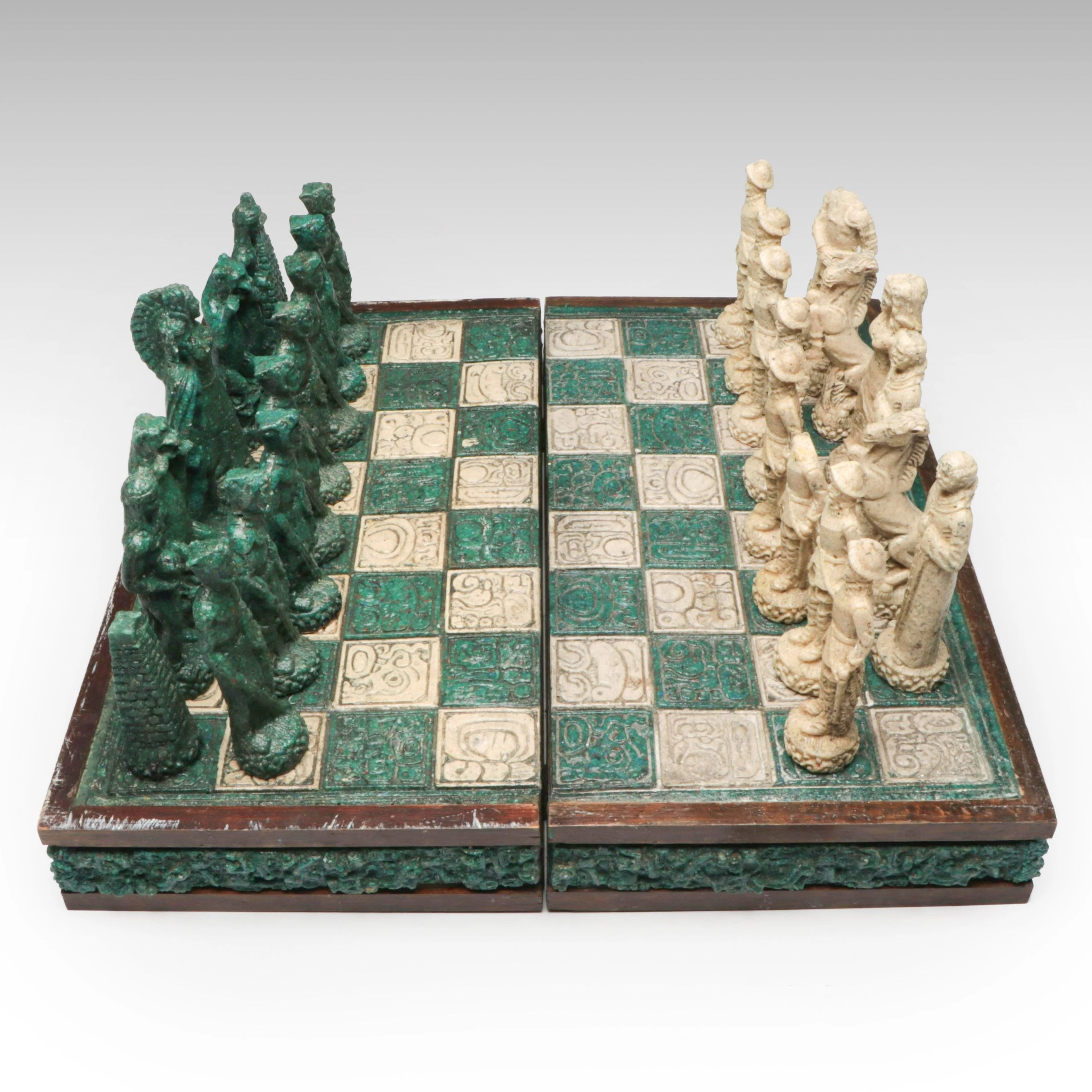 Aztec and Spanish Conquistador Chess Set
