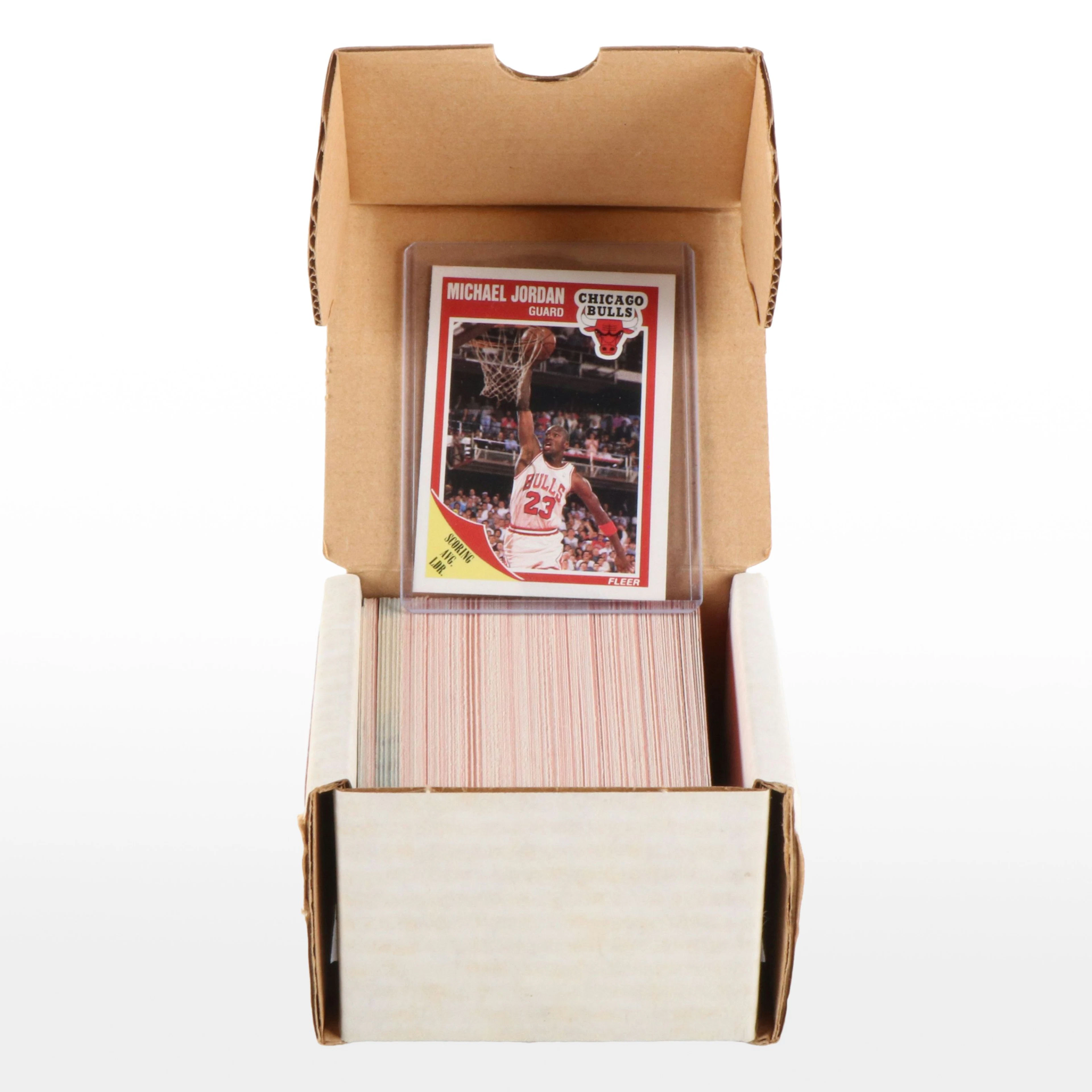Almost 200 1989 Fleer Basketball Cards, Including Michael Jordan