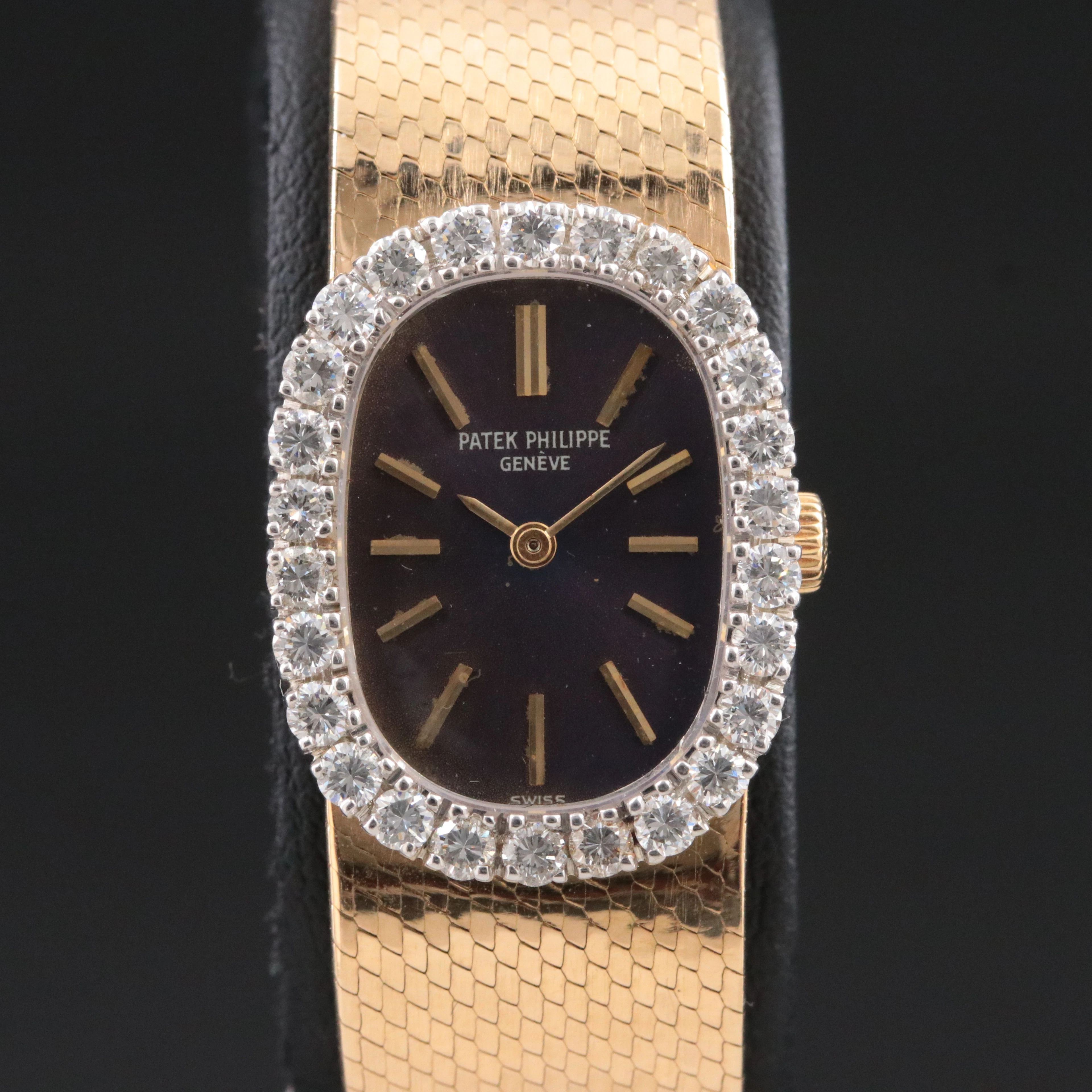 18K Patek Philippe Ellipse 1.04 ctw Diamond Manual Wind Ref. 3377/1 Watch