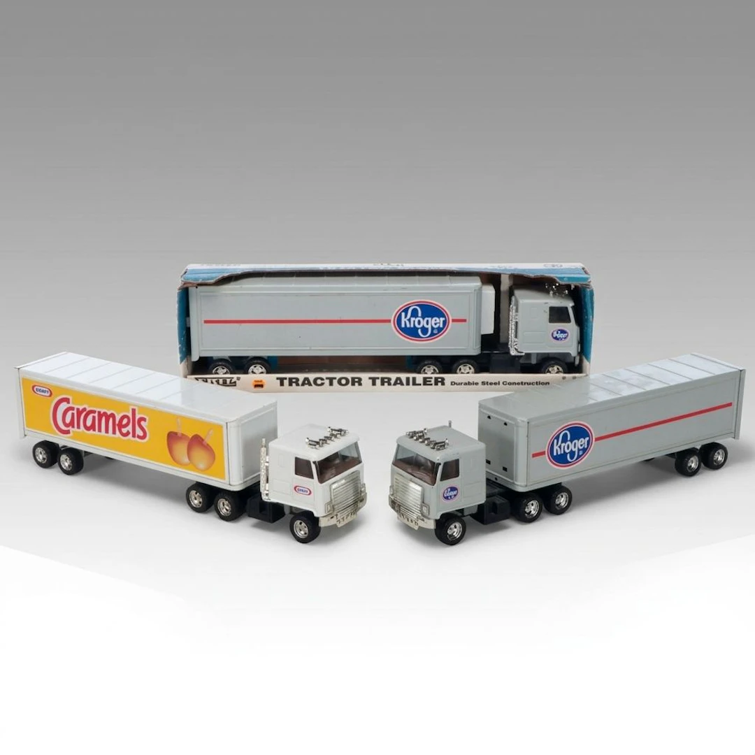Ertl "Kroger" Steel Tractor Trailers with Other "Kraft Caramels" Model