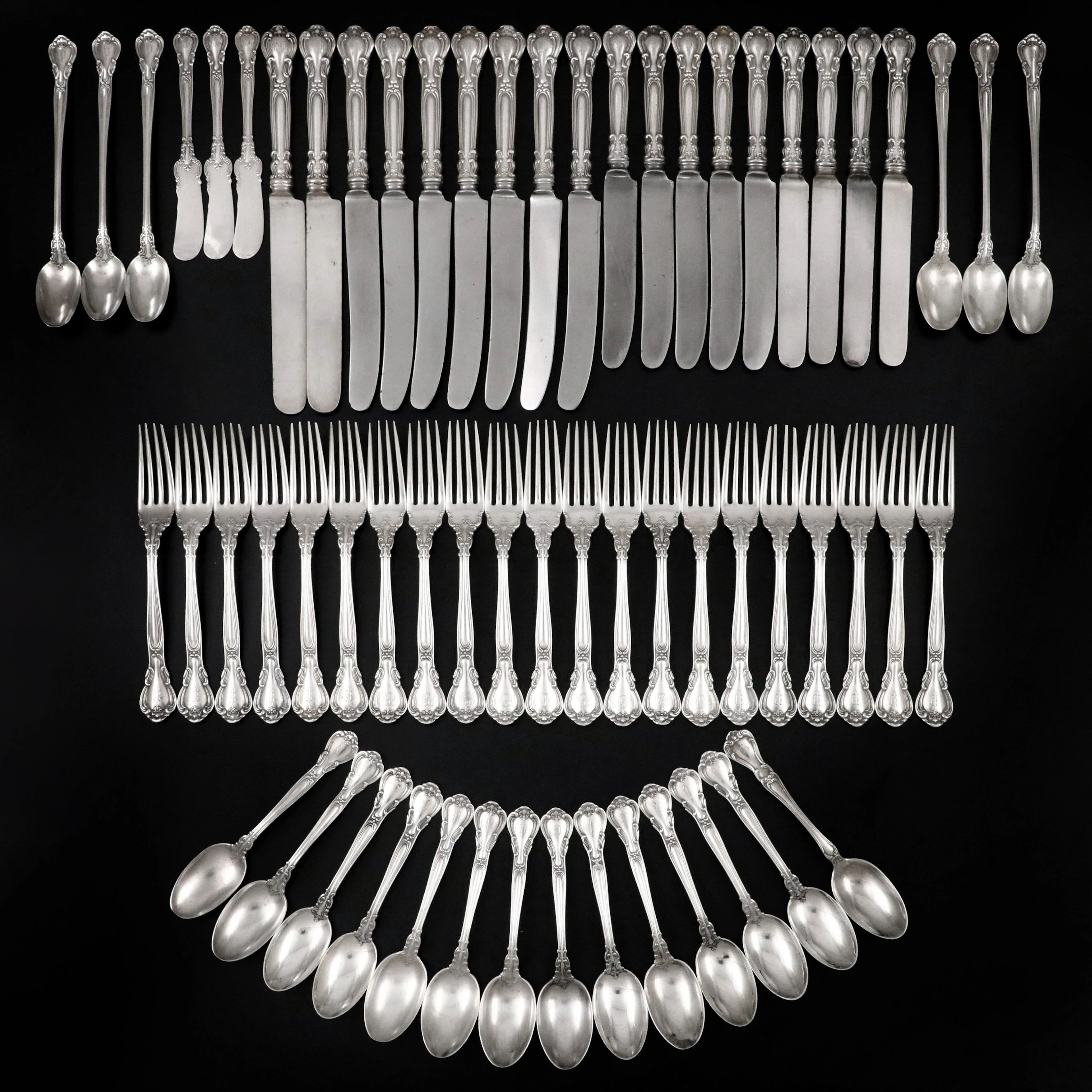 Gorham "Chantilly" Sterling Silver Flatware, Early to Mid-20th Century