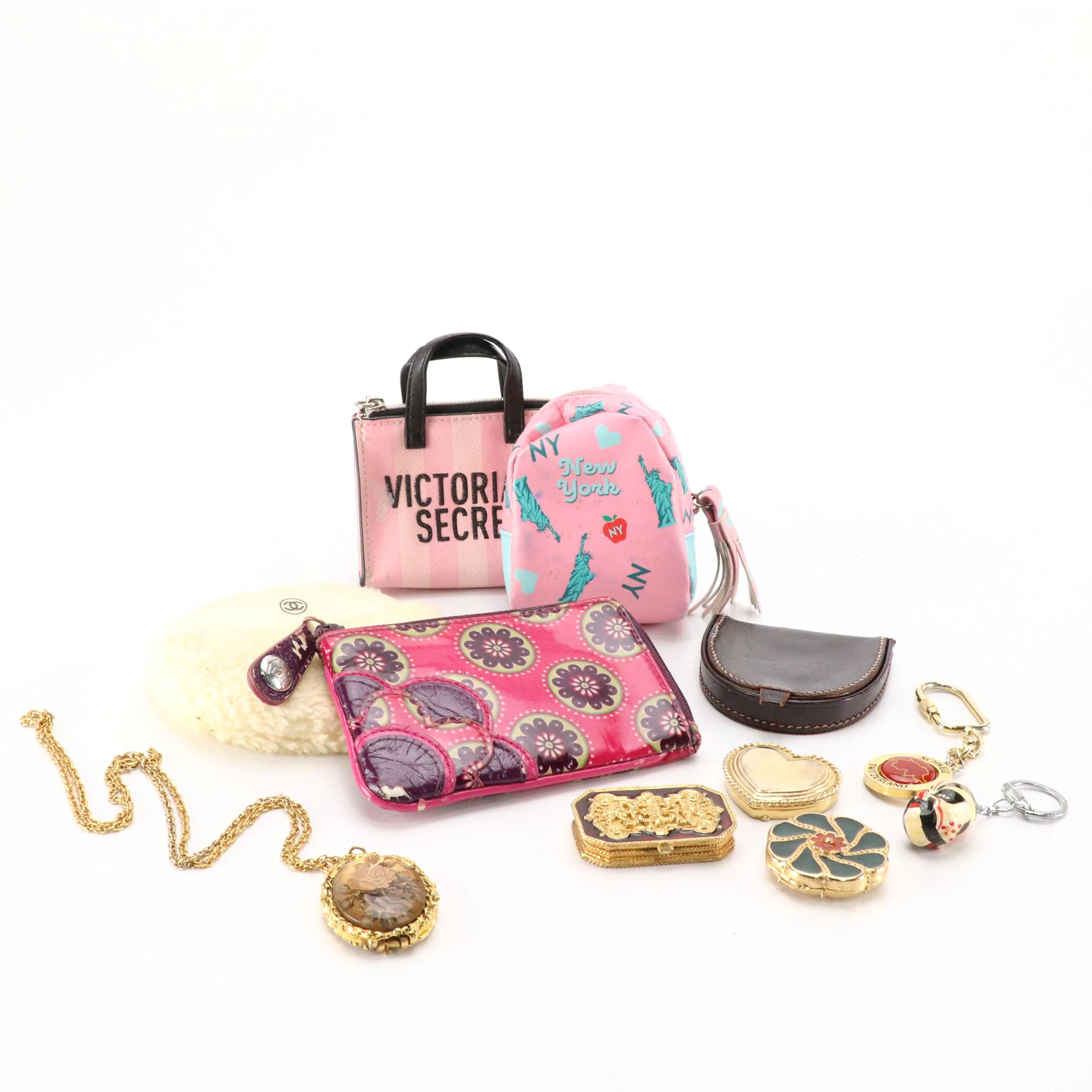 Estée Lauder Vintage Solid Perfume in Compacts, Chanel Promotional Pouch, More